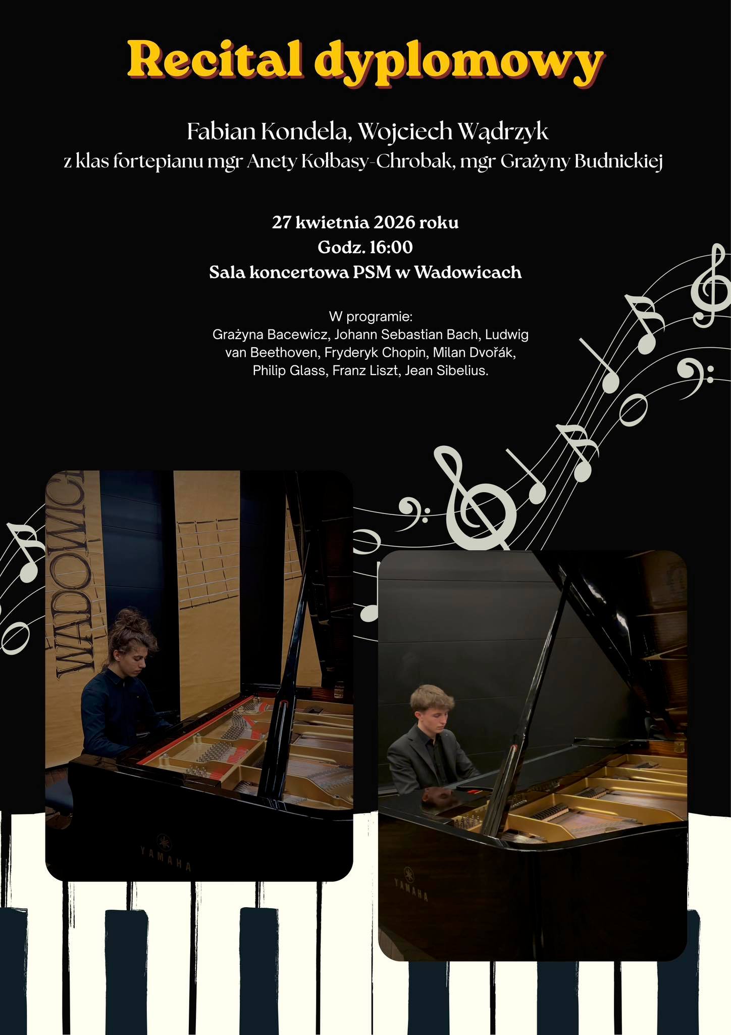 Recital dyplomowy - Wojciech Wądrzyk i Fabian Kondela 27.04.2026