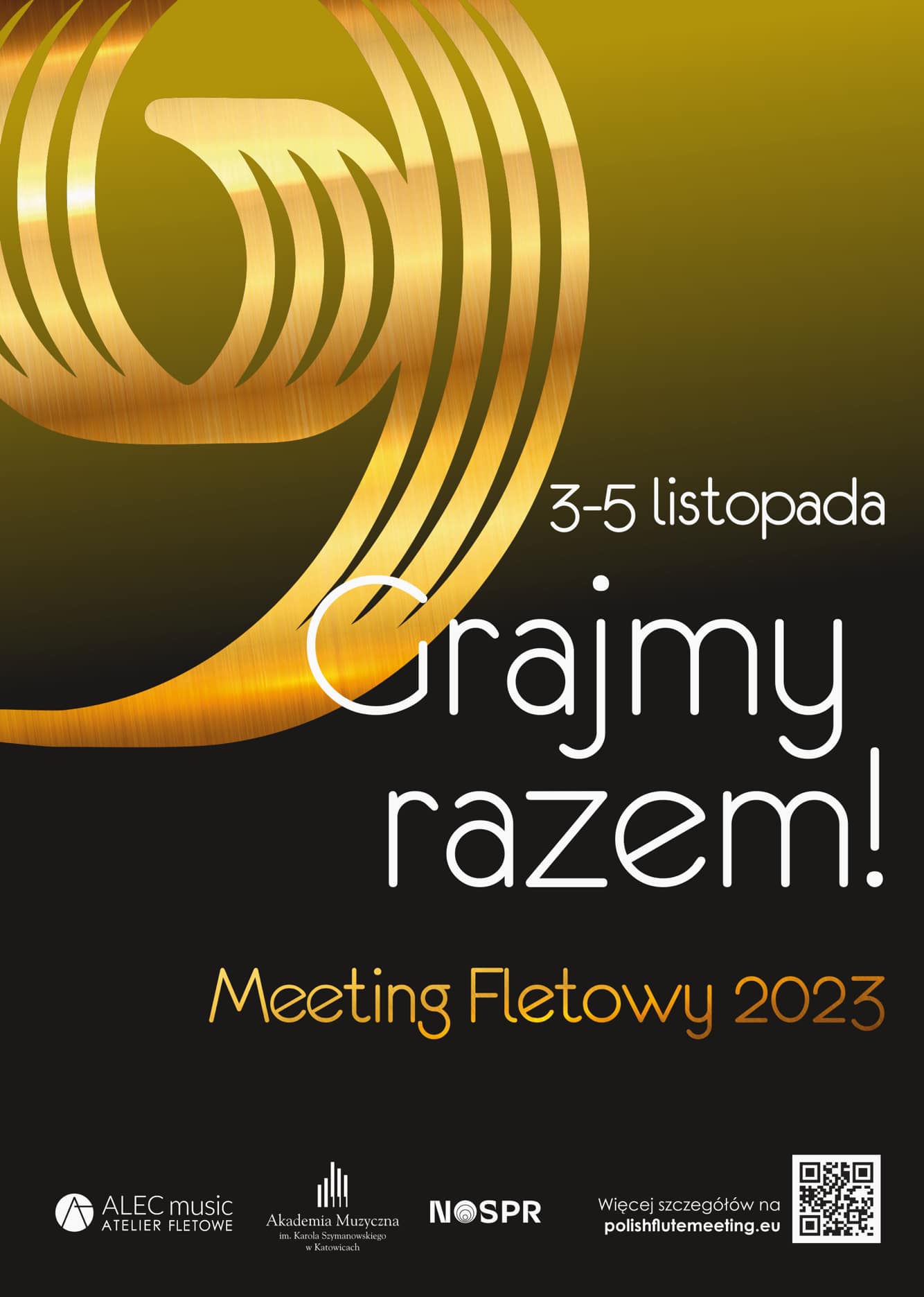żółto- czarny plakat, na środku napisy o meetingu