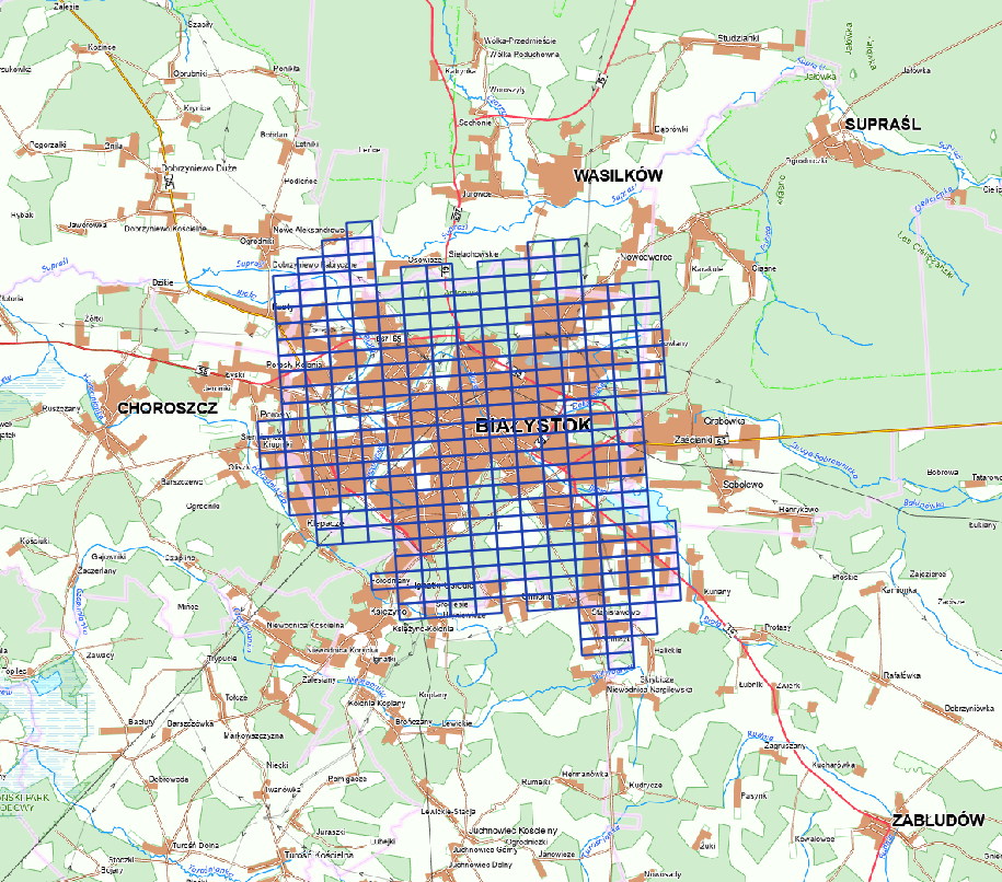 Ilustracja przedstawia zrzut ekranu z zasięgiem nowo przyjętych danych