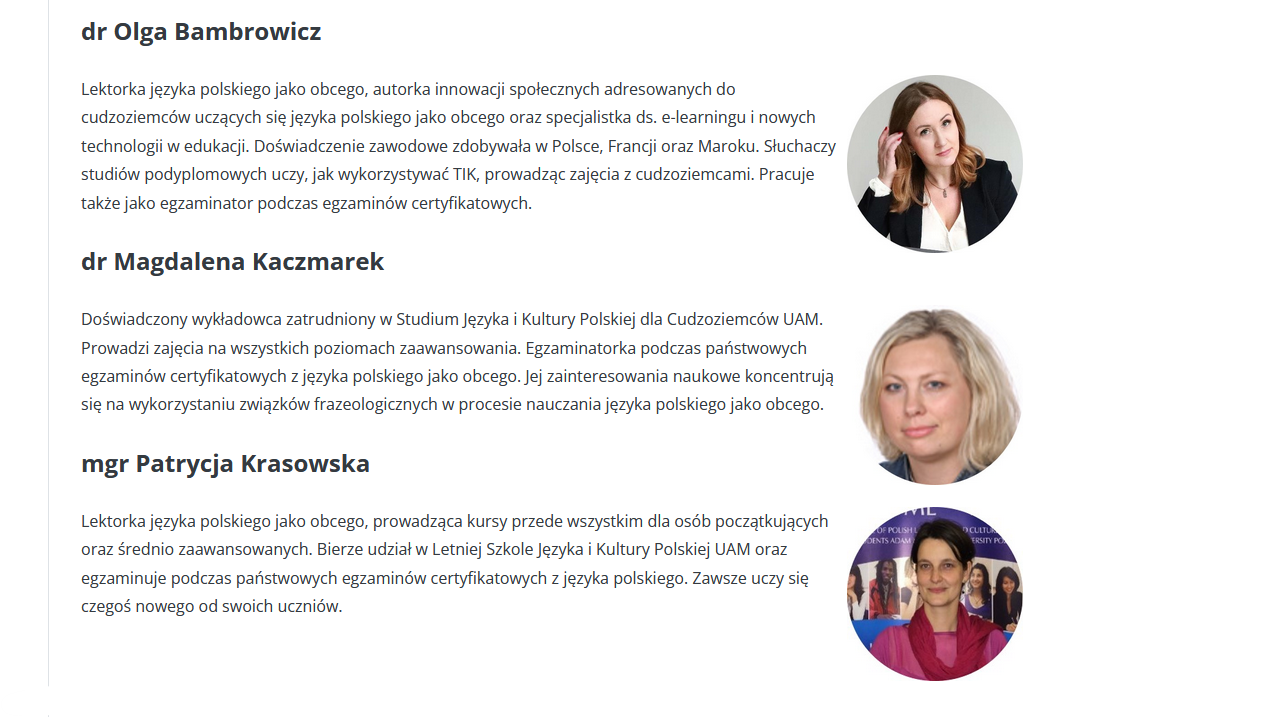 Autorki kursu języka polskiego specjalistycznego z zakresu transportu i logistyki