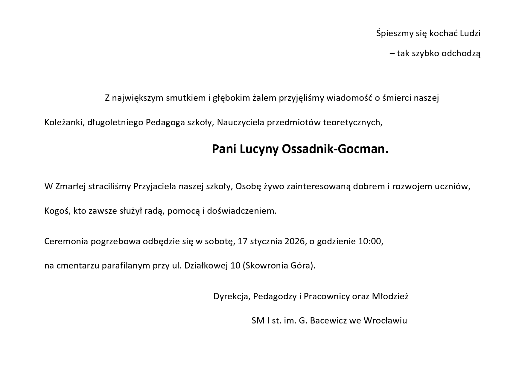 Na białym tle, tekst w kolorze czarnym.