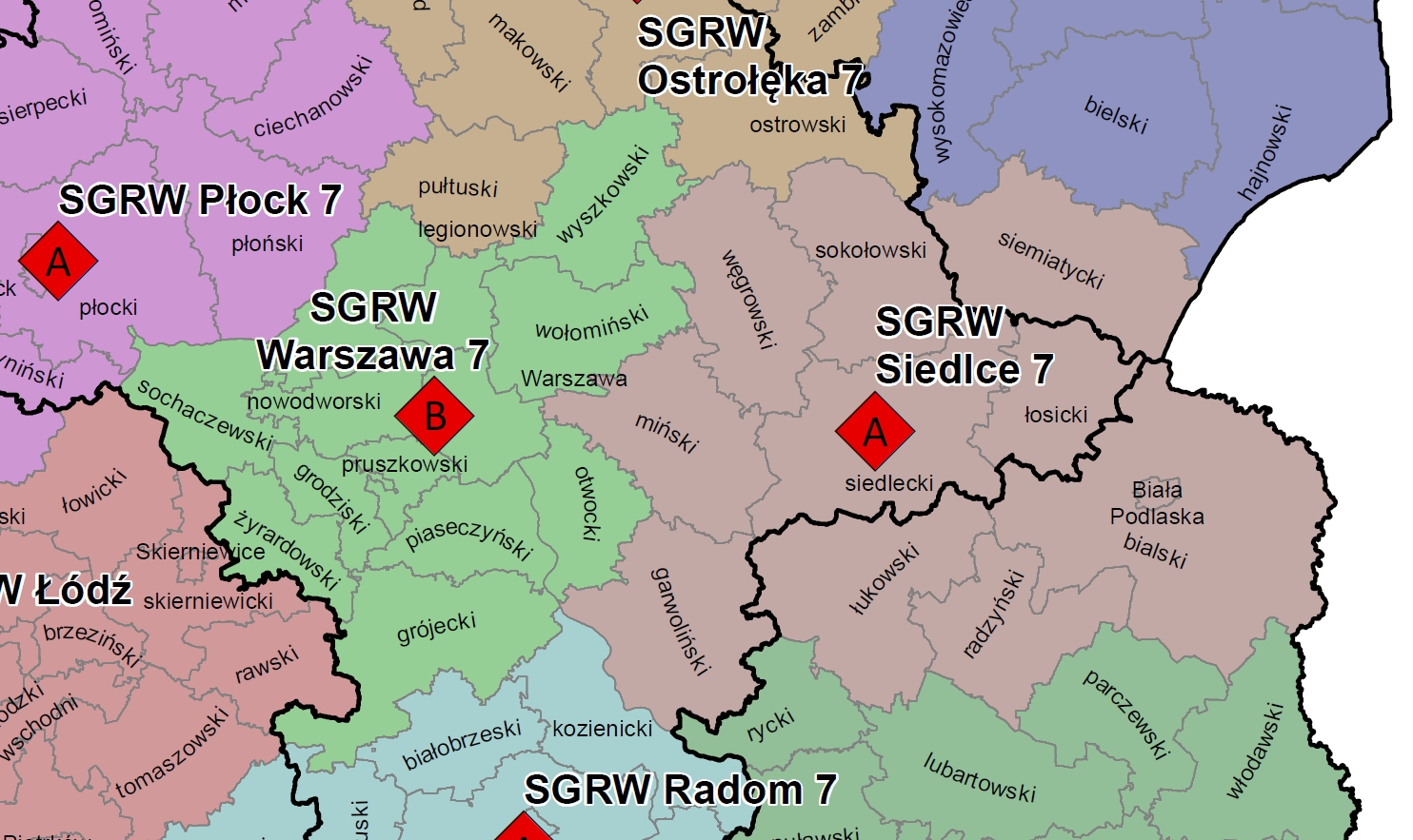 SGRW obszar działania