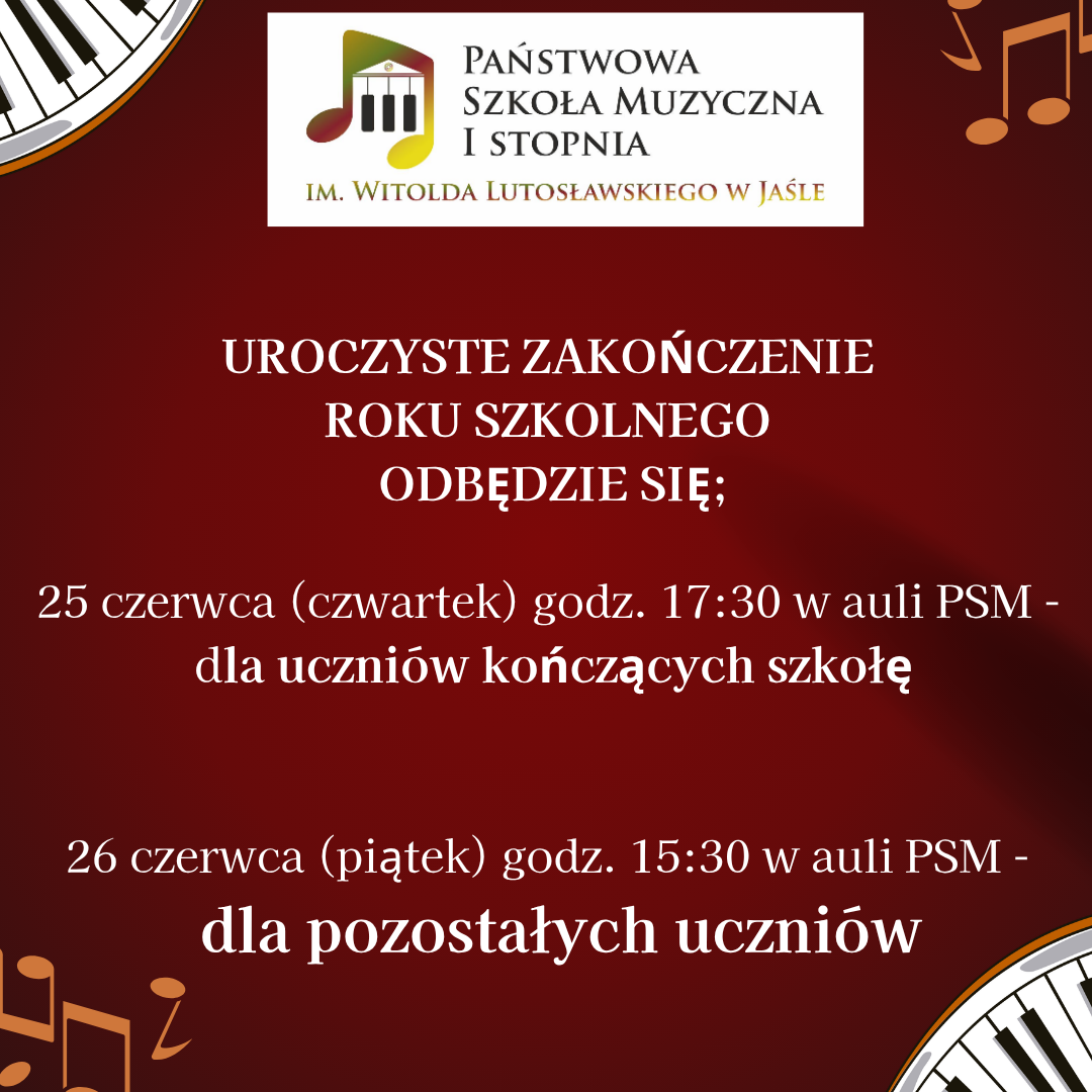 Zakończenie roku szkolnego