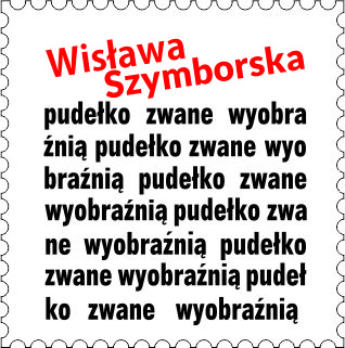 logo konkursu: "PUDEŁKO ZWANE WYOBRAŹNIĄ – Wisława Szymborska" XIV edycja