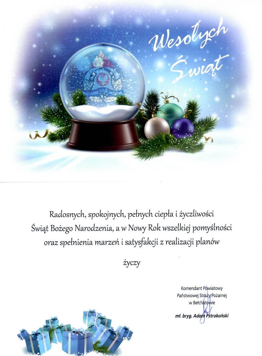 Życzenia Świąteczne Komendanta Powiatowego