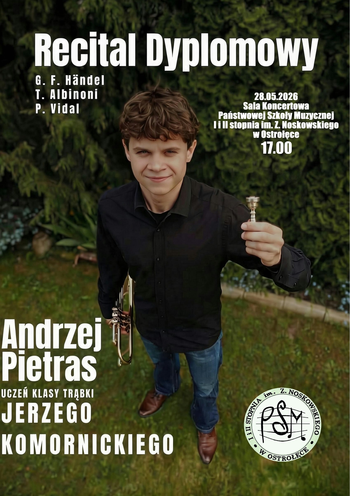 Plakat - Andrzej Pietras - Recital dyplomowy - 28 maja 2026