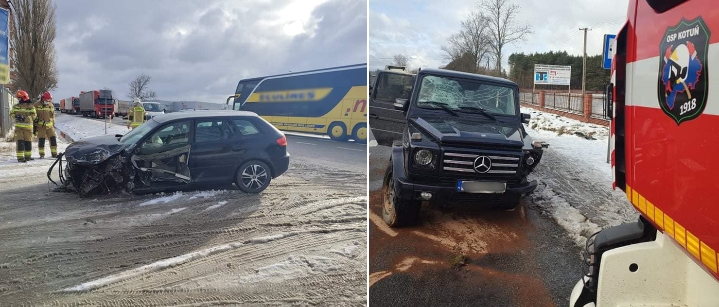 31 stycznia 2022 roku w miejscowości Gręzów (gm. Kotuń) na drodze krajowej nr 2 doszło do zderzenia się dwóch samochodów osobowych.