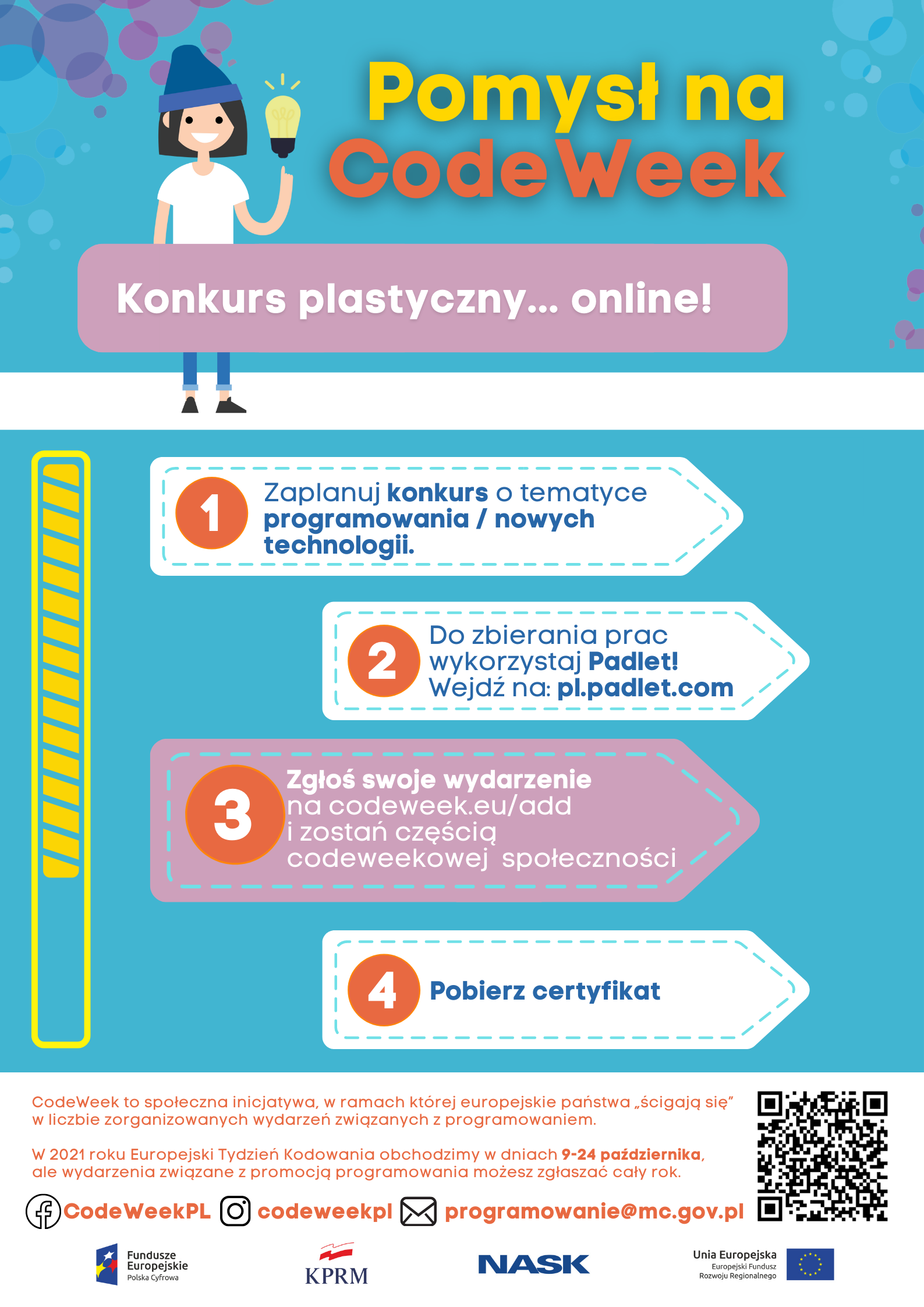 Grafika nt. konkursu plastycznego online