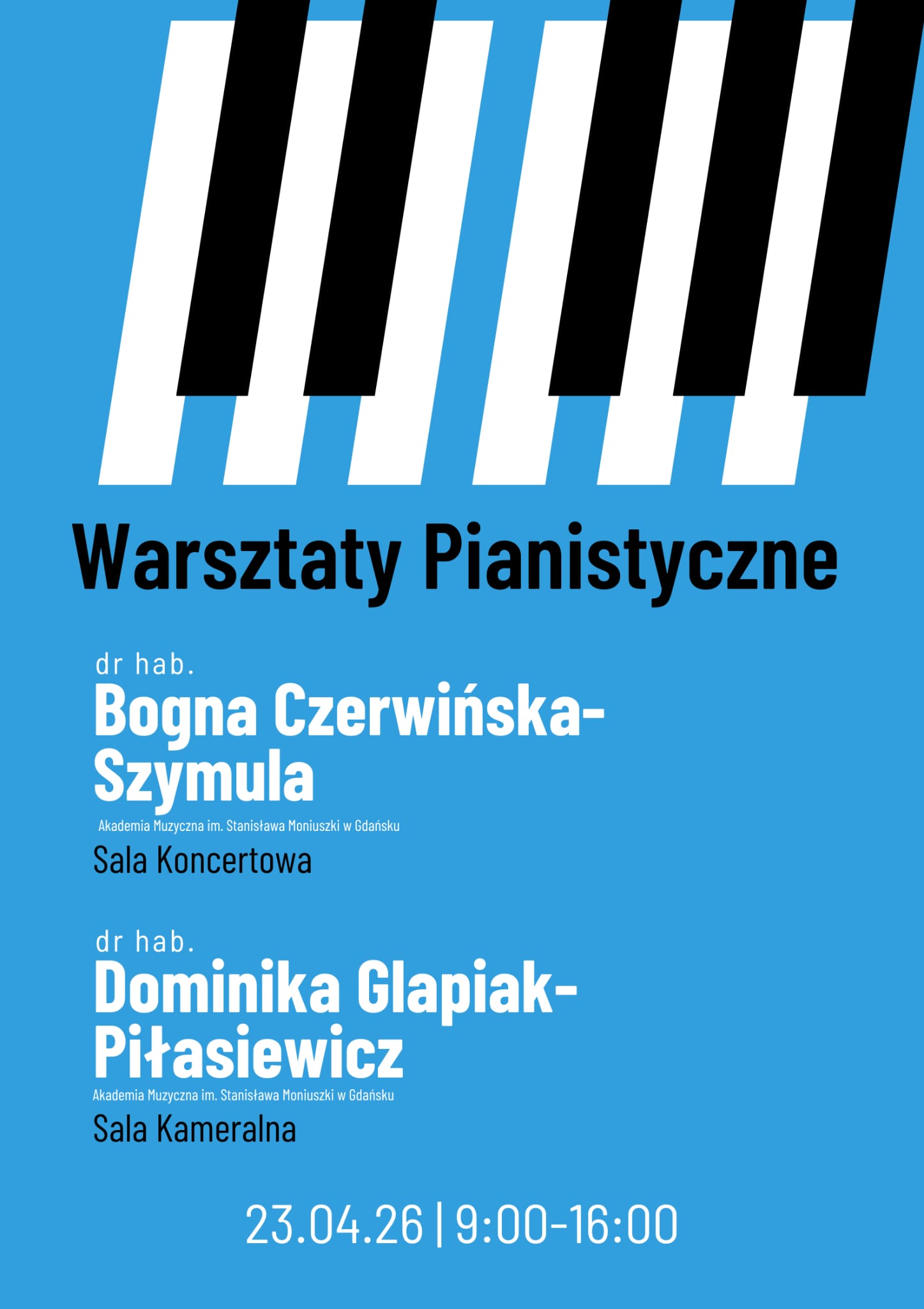 Afisz warsztaty pianistyczne