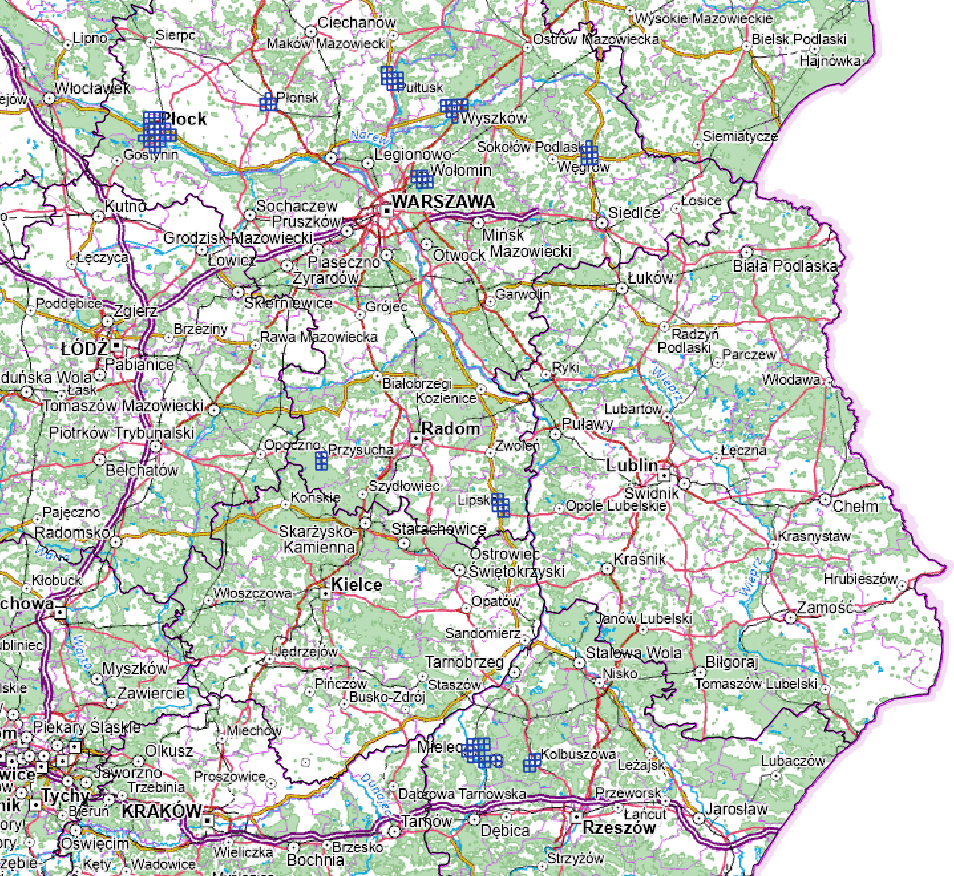 Ilustracja przedstawia zrzut ekranu z zasięgiem nowo przyjętych danych