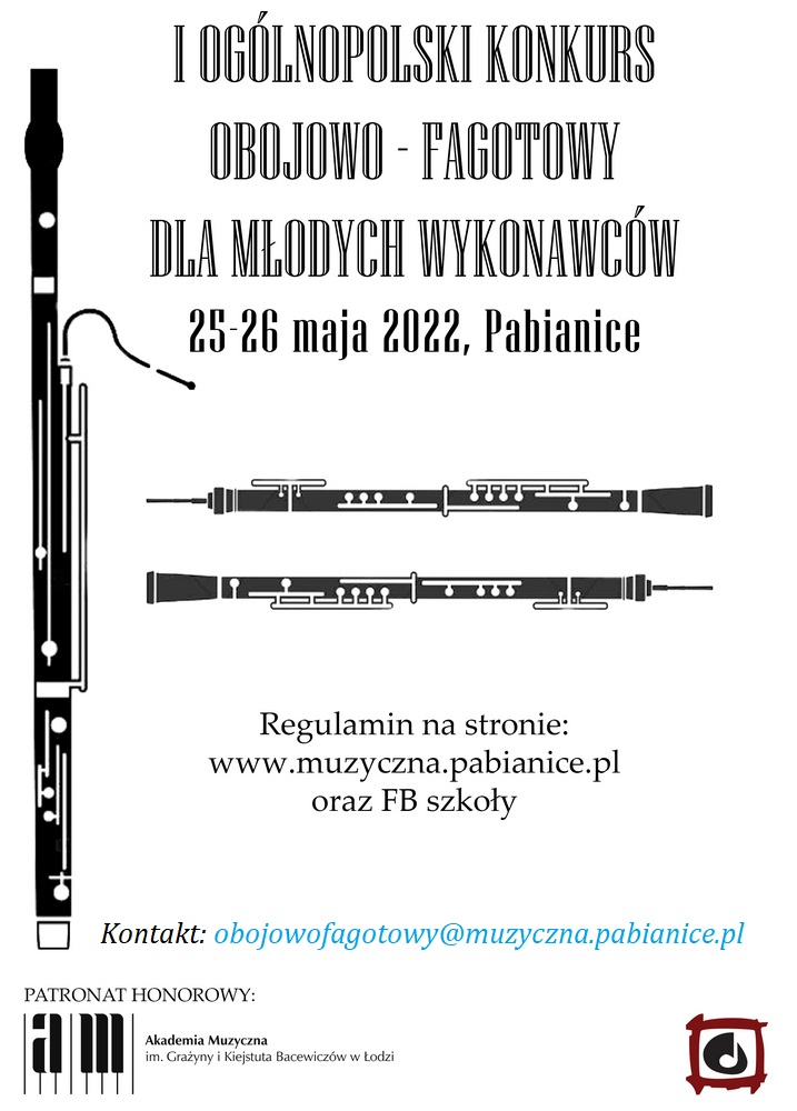 Plakat I konkurs obojowo-fagotowy
