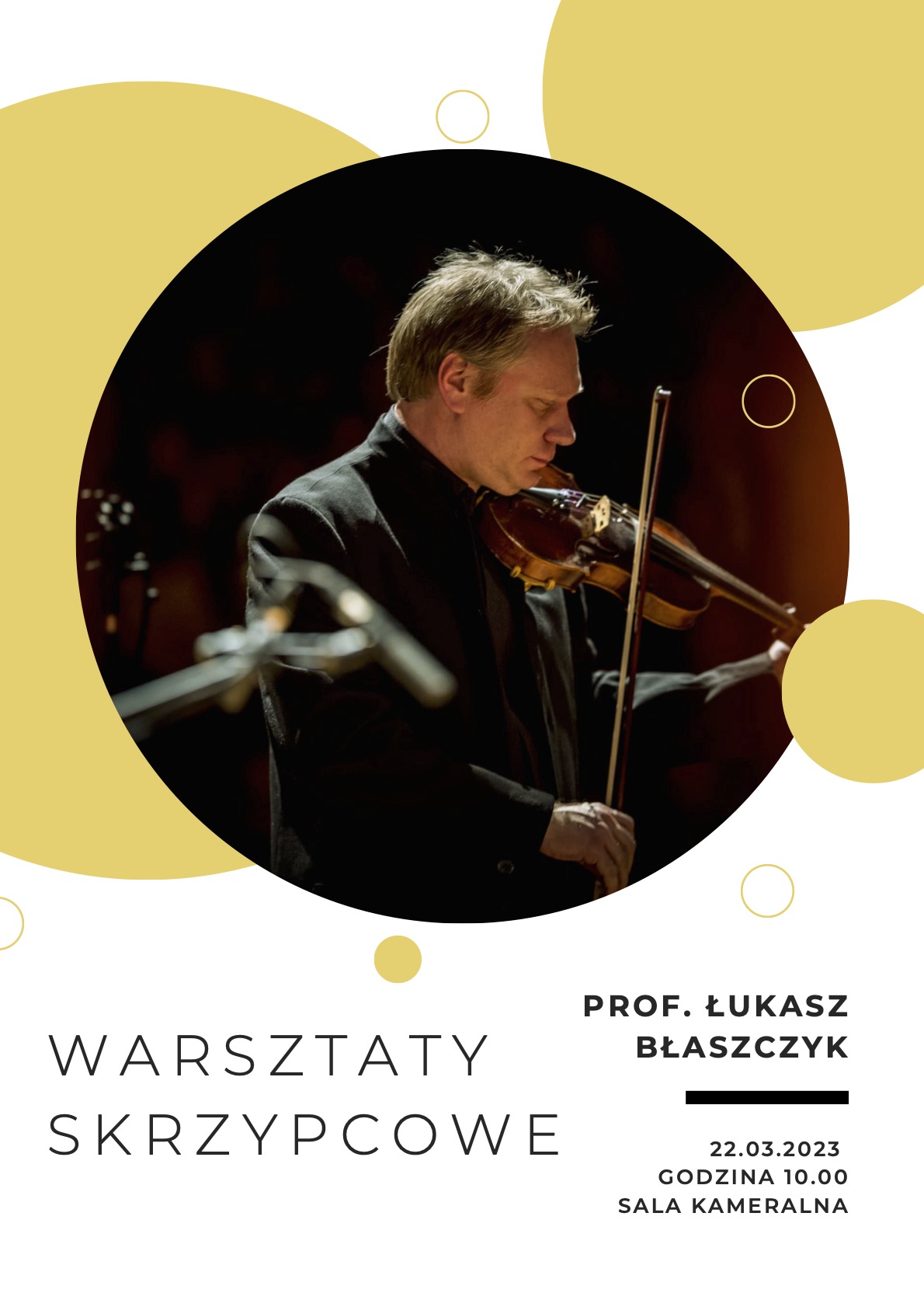 Plakat wwarsztaty skrzypcowe