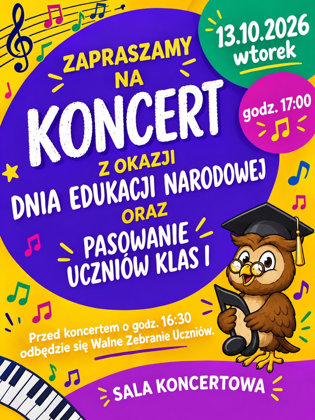 Koncert DEN i pasowanie klas I