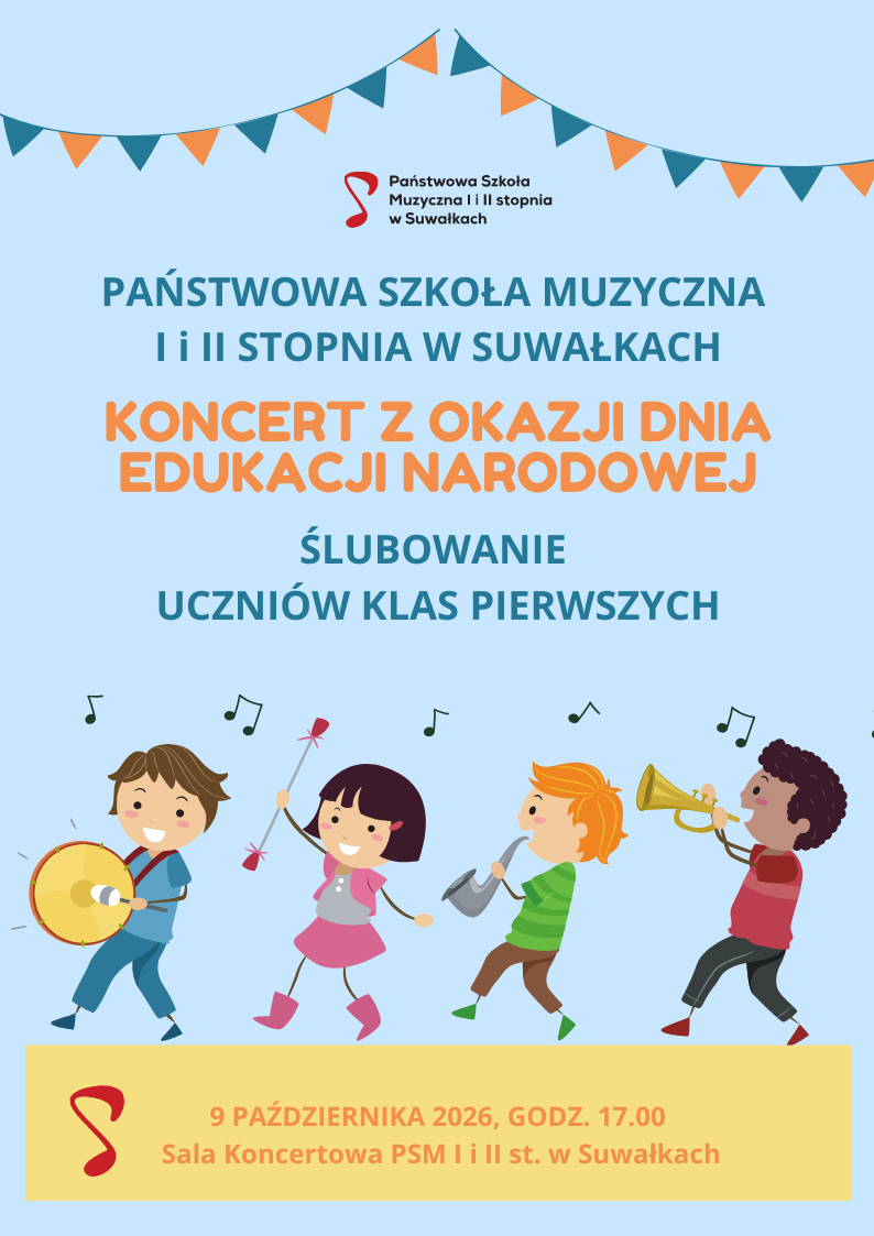 Plakat na Koncert z okazji Dnia Edukacji Narodowej 