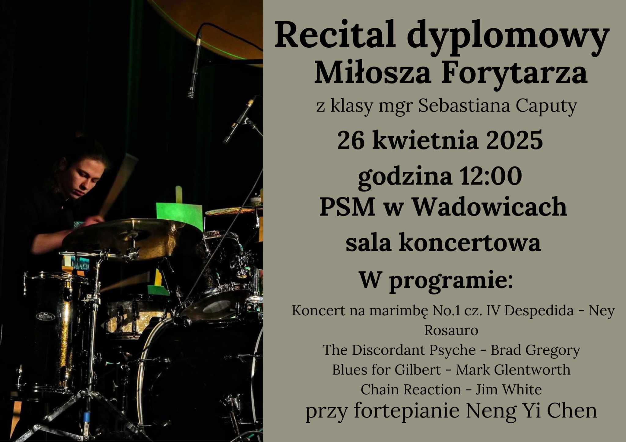 Miłosz Forytarz - perkusja 26.04.2025