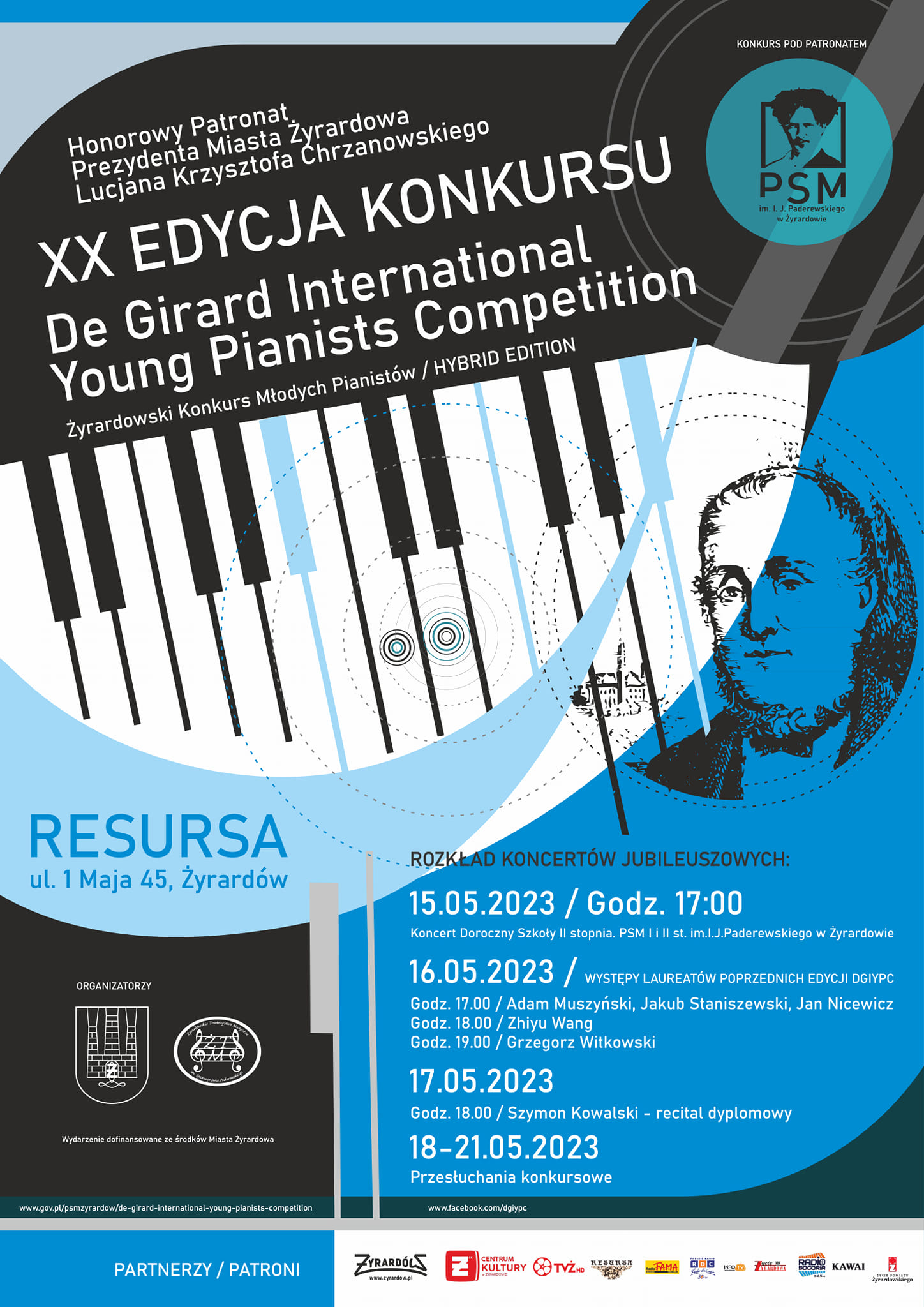 Plakat konkurs pianistyczny