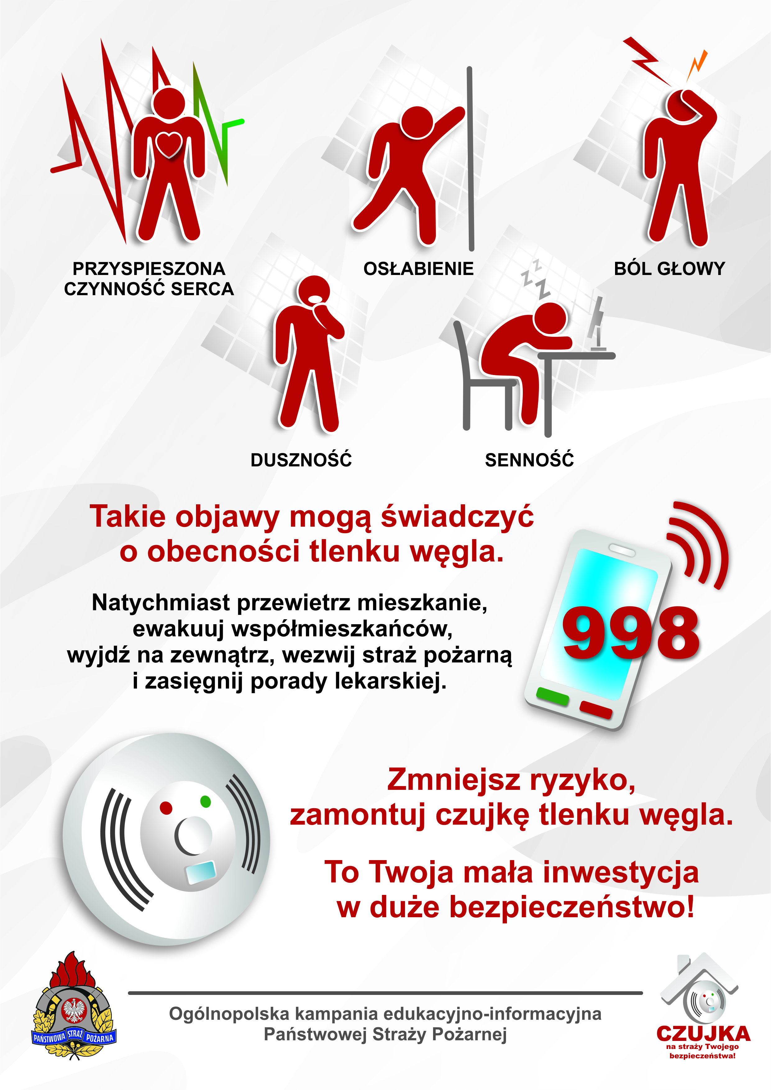 Te objawy mogą świadczyć o obecności tlenku węgla