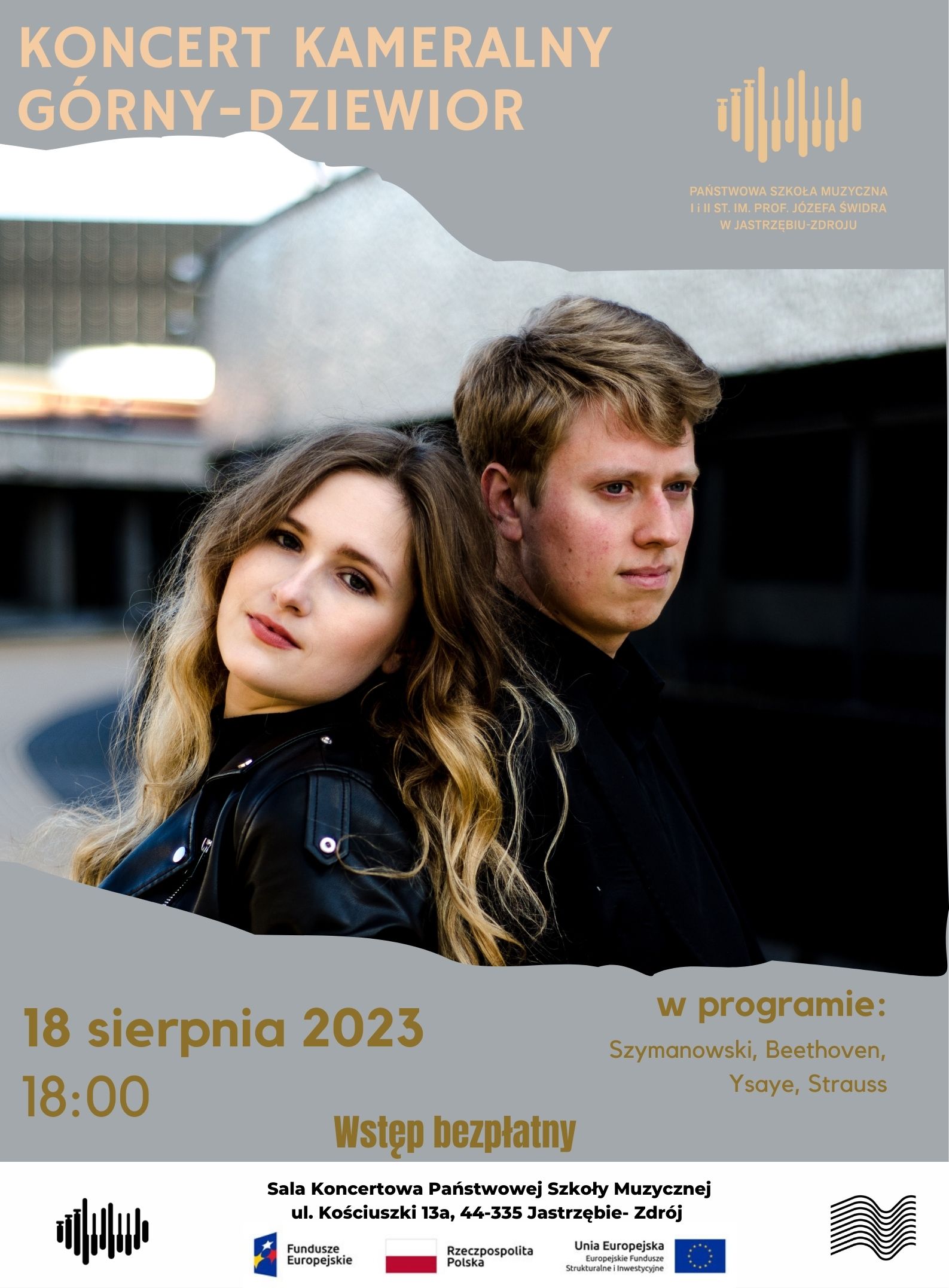 Plakat na Koncert Kameralny Górny-Dziewior