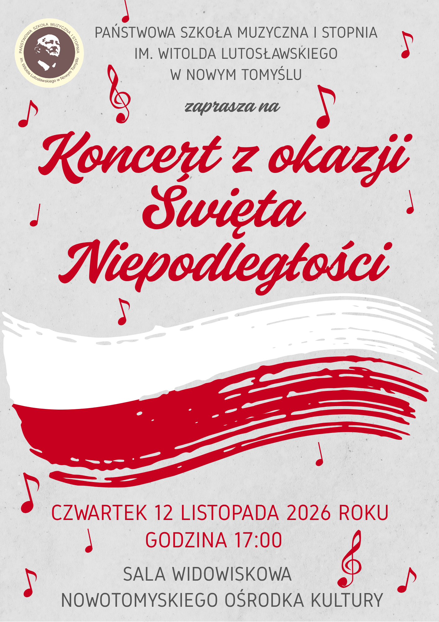 Plakat Koncert z okazji Święta Niepodległości