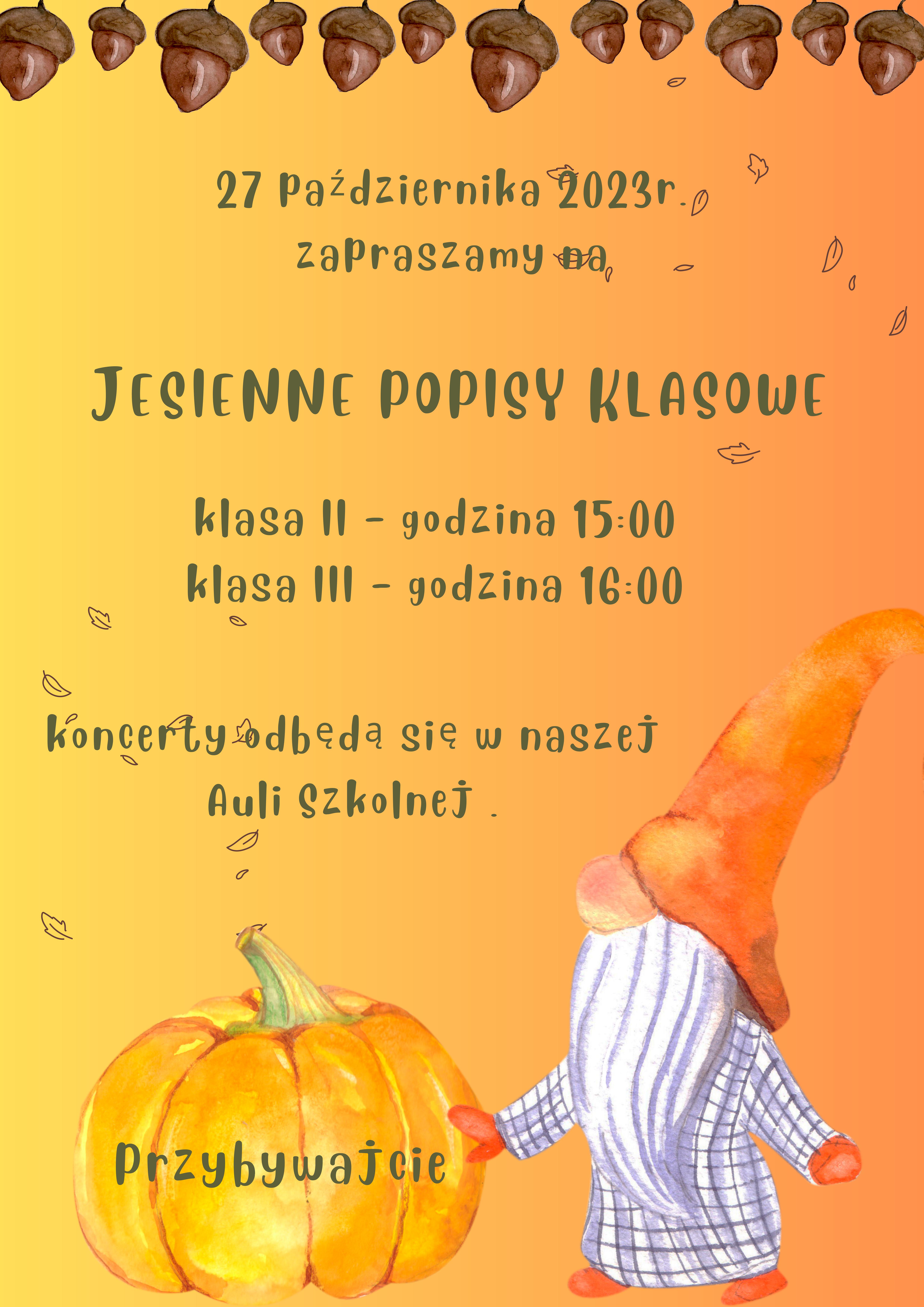 Jesienne popisy klasowe