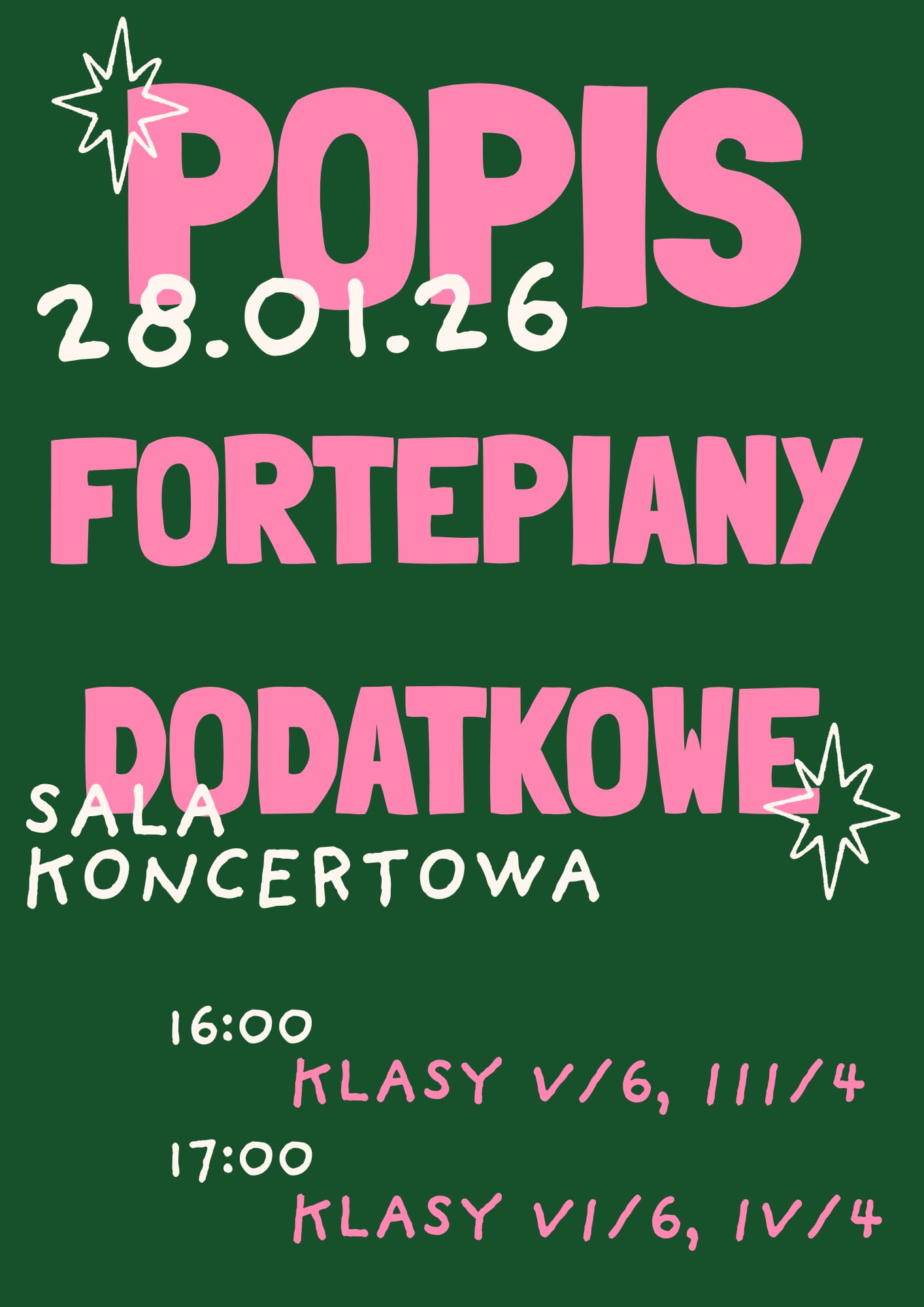 Afisz popis uczniów