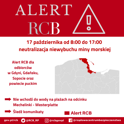 Alert RCB - neutralizacja niewybuchu - 16.10