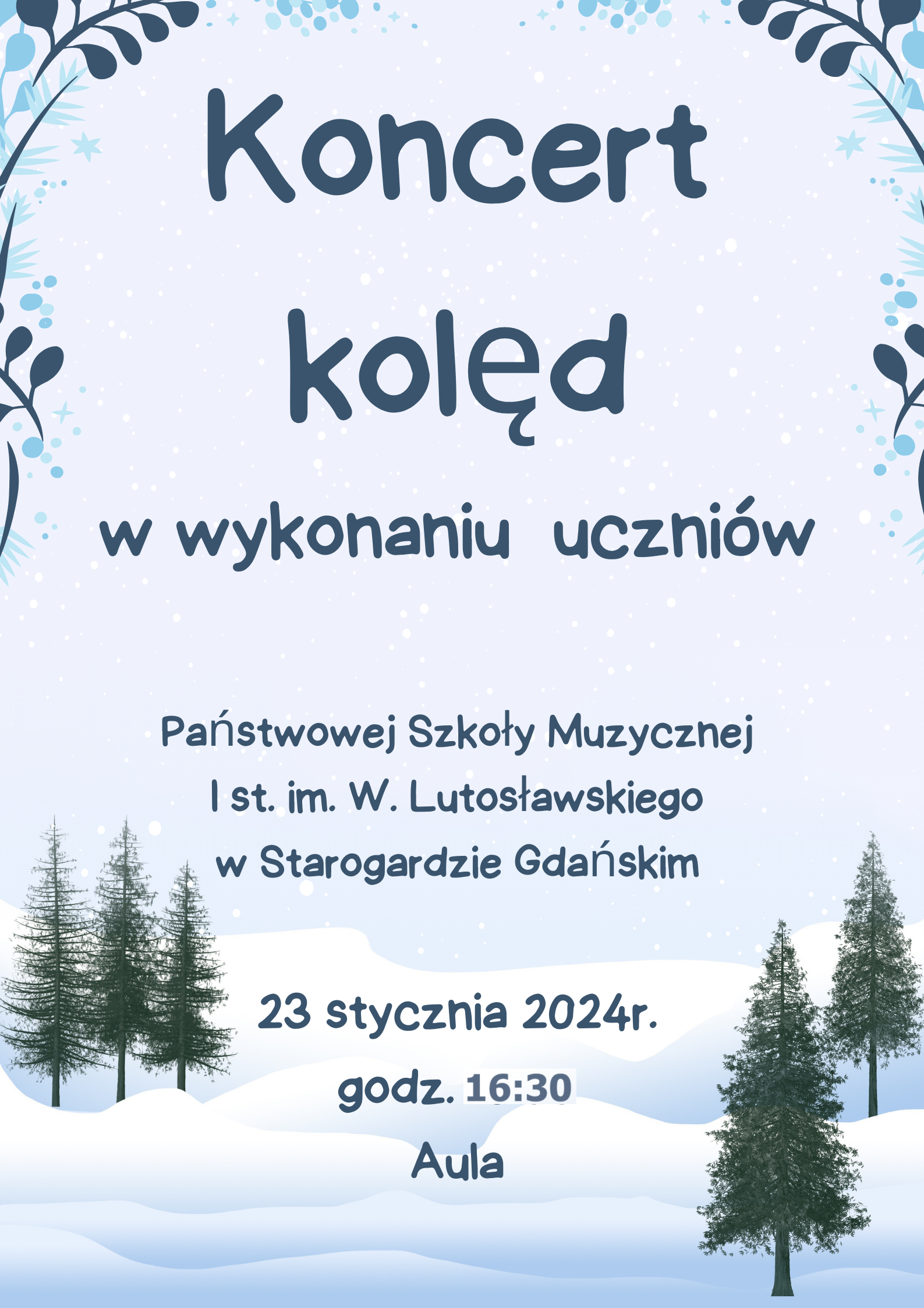 Plakat koncert kolęd