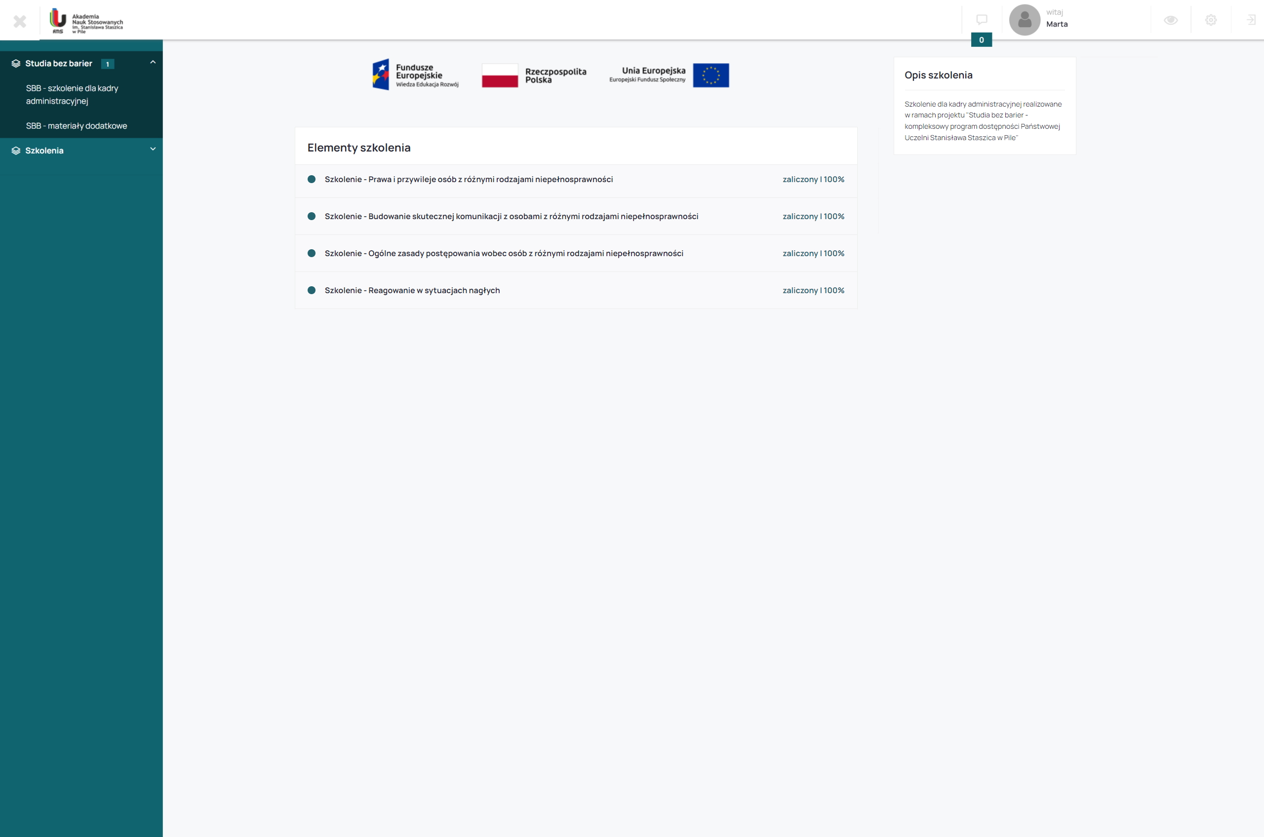 Zintegrowany System Informacyjno-Komunikacyjny – platforma e-learningowa