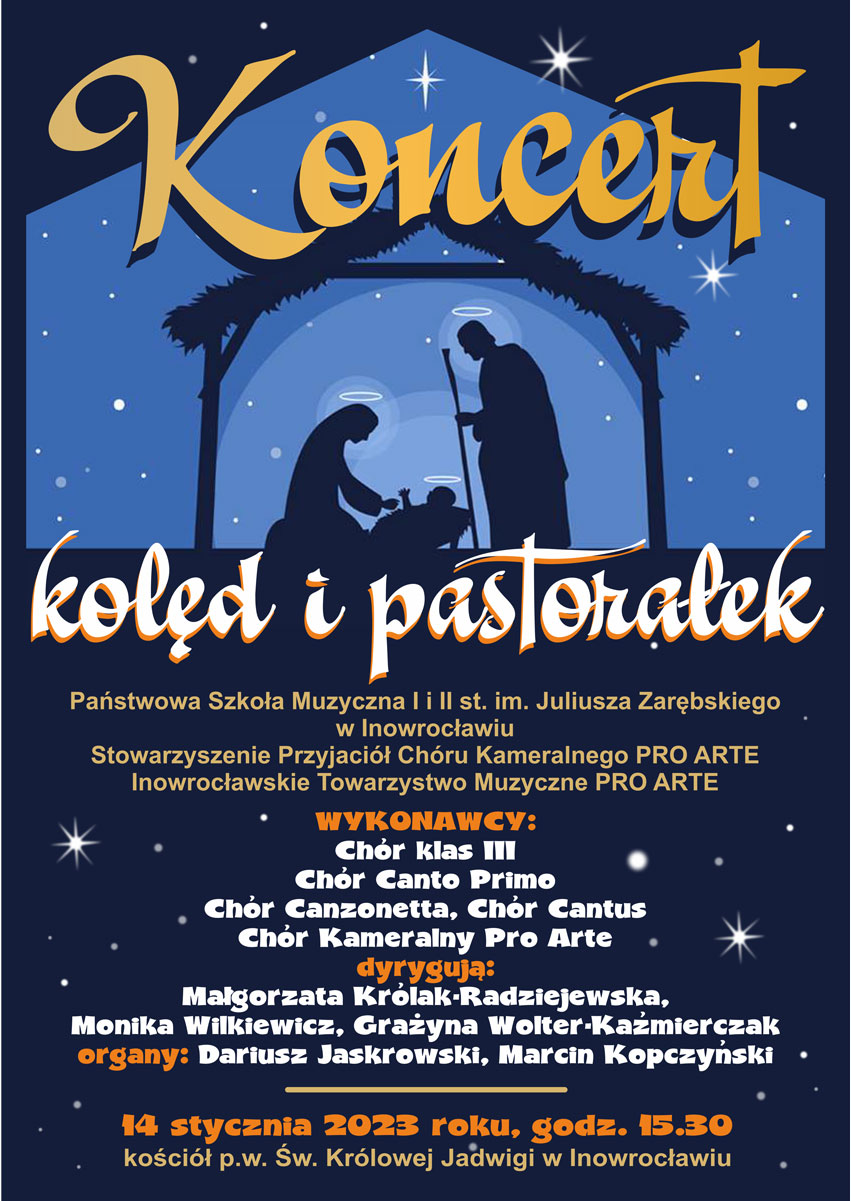 Plakat kolęd i pastorałem 2023
