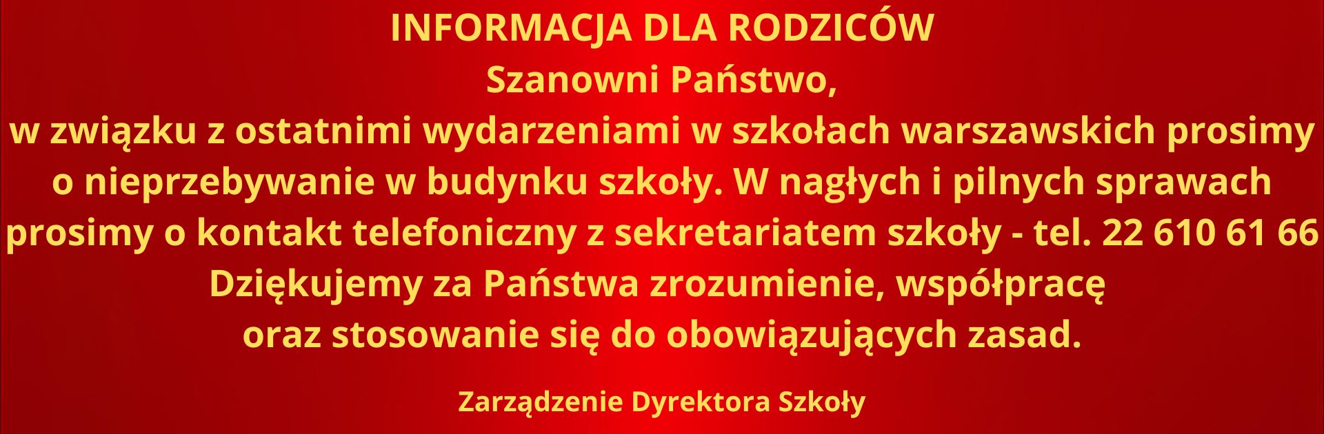 grafika z informacją dla rodziców