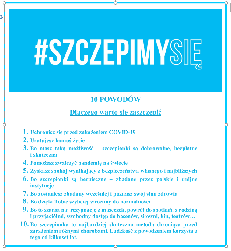 10 POWÓDÓW DLACZEGO WARTO SIĘ ZASZCZEPIĆ