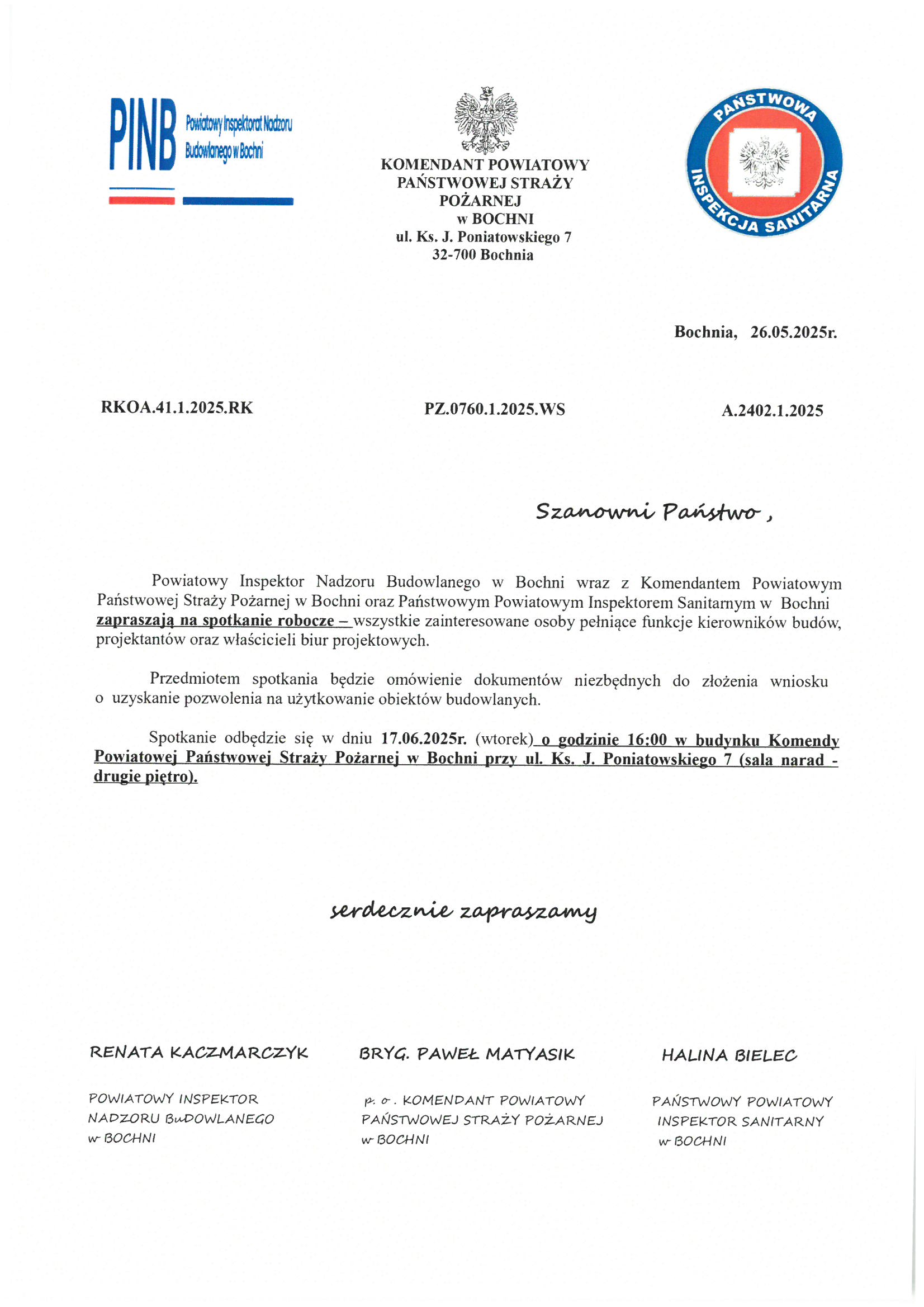 Spotkanie z PINB PSP SANEPID 17.06.2025