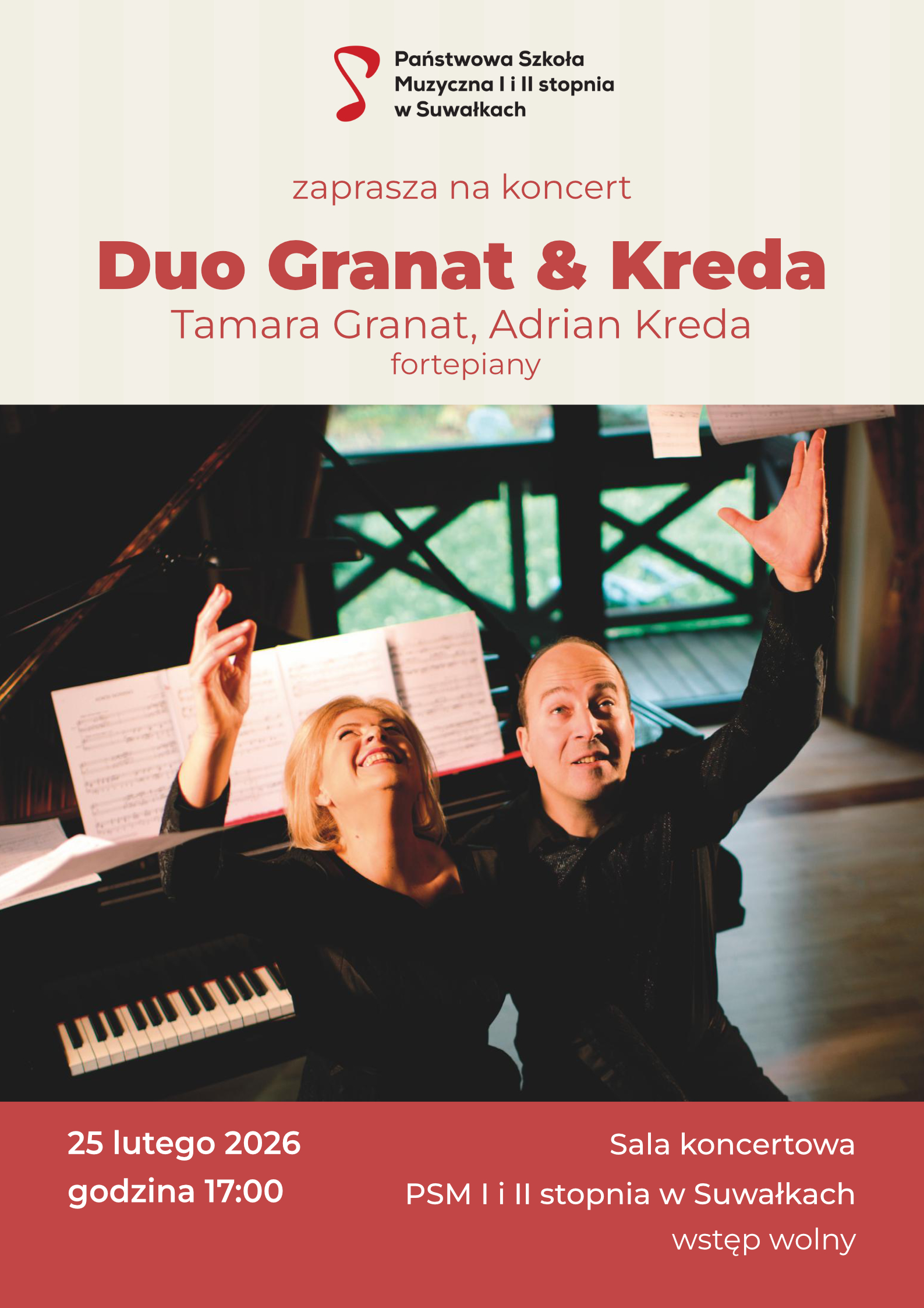 Duo Granat & Kreda Tamara Granat, Adrian Kreda fortepiany