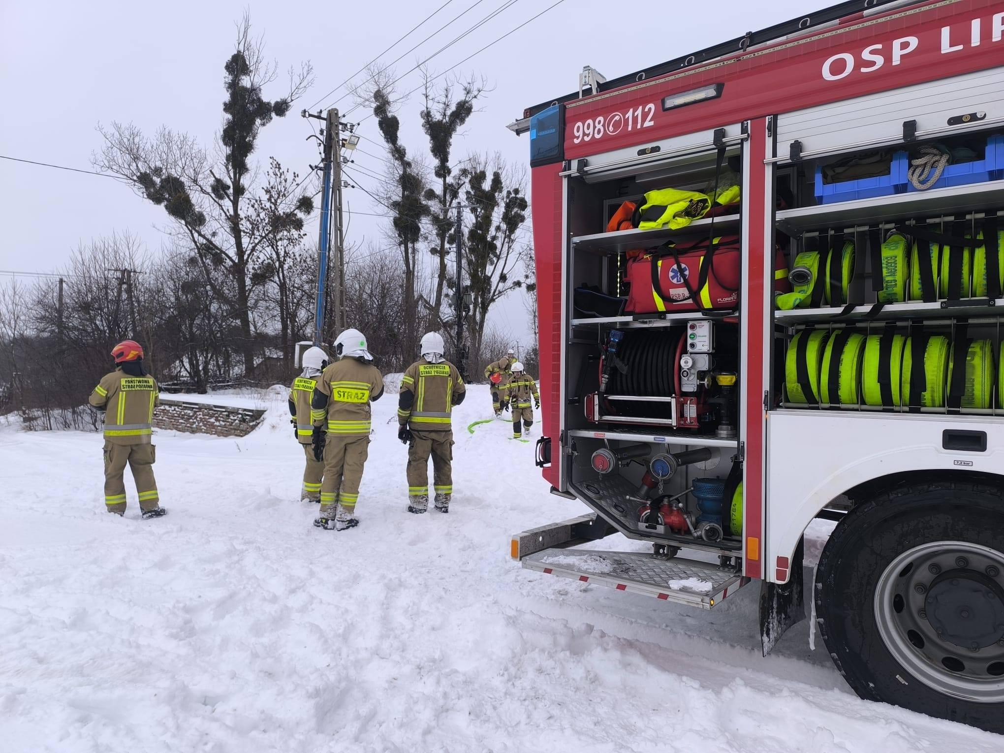Pożar stacji transformatorowej – Lipowina gm. Braniewo