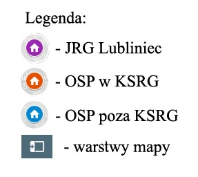 Legenda do mapy jednostek ochrony przeciwpożarowej powiatu lublinieckiego