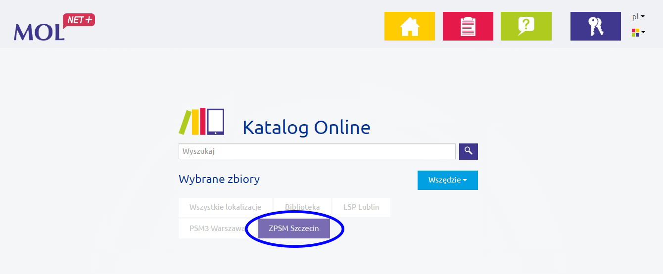 Grafika ukazuje nowy sposób wyszukiwania w katalogu bublioteki ZPSM