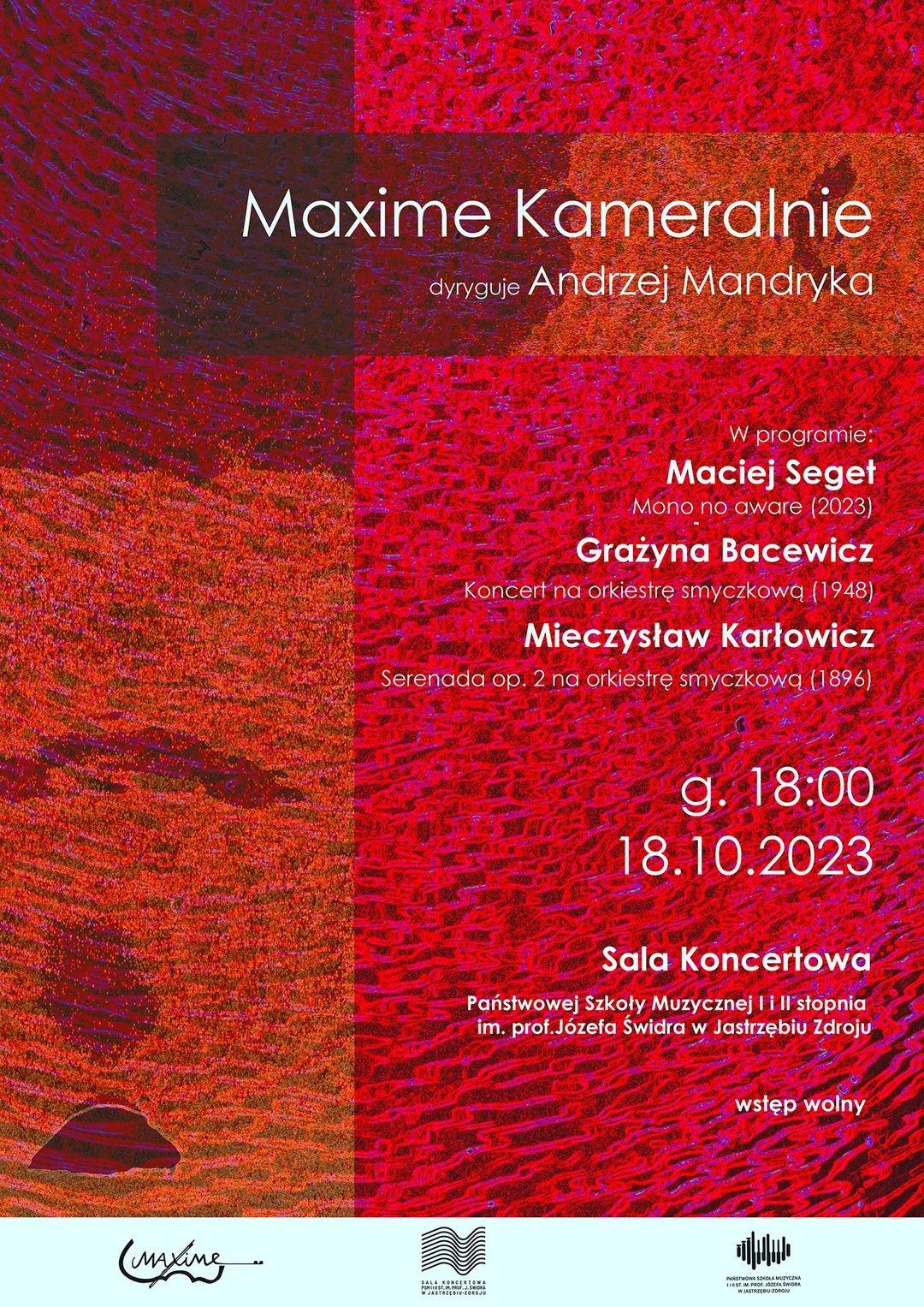 Plakat na Koncert "Maxime kameralnie".