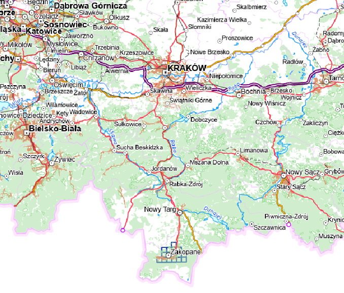 Ilustracja przedstawia zrzut ekranu z zasięgiem nowo przyjętych danych