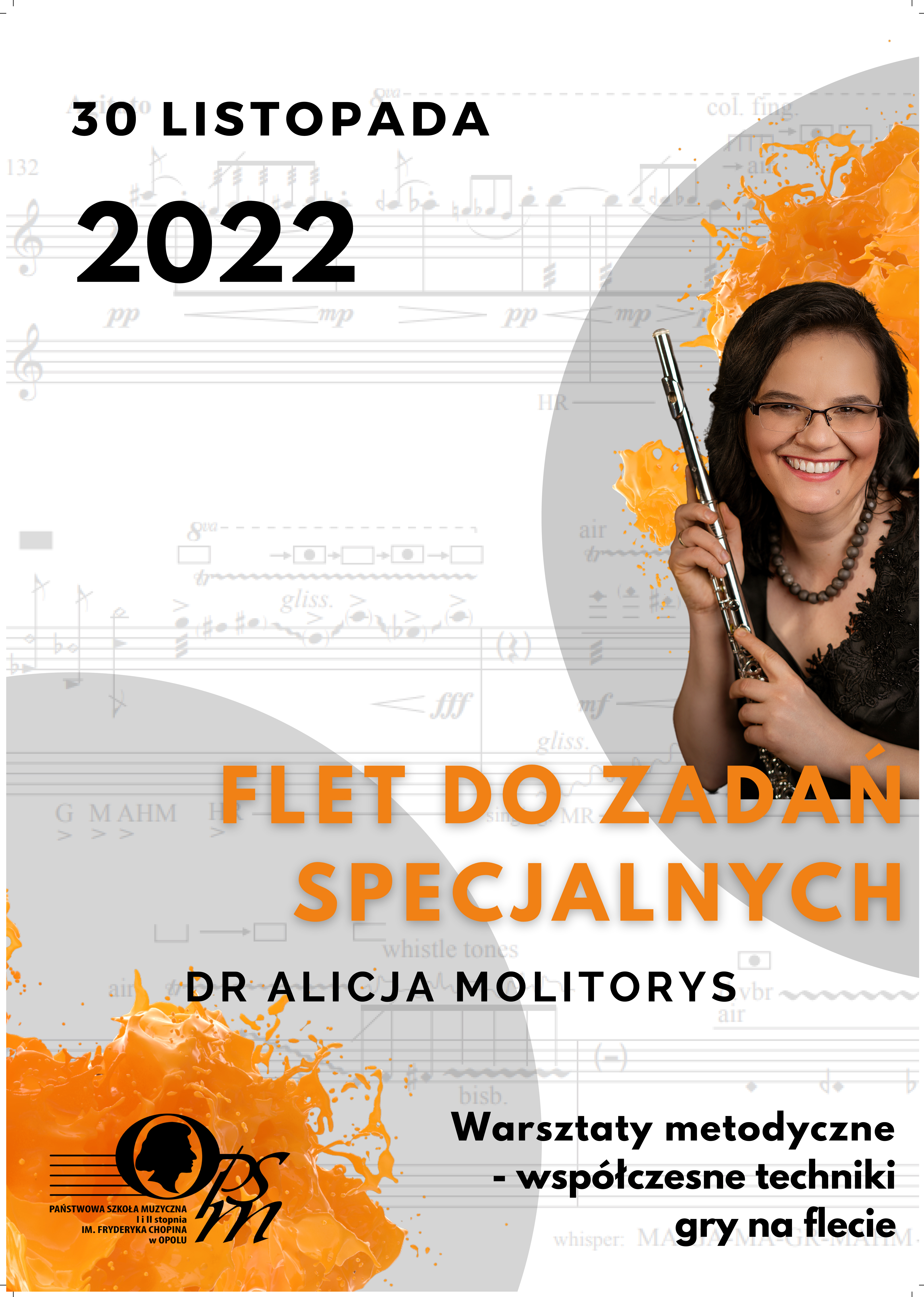 Plakat warsztatów fletowych