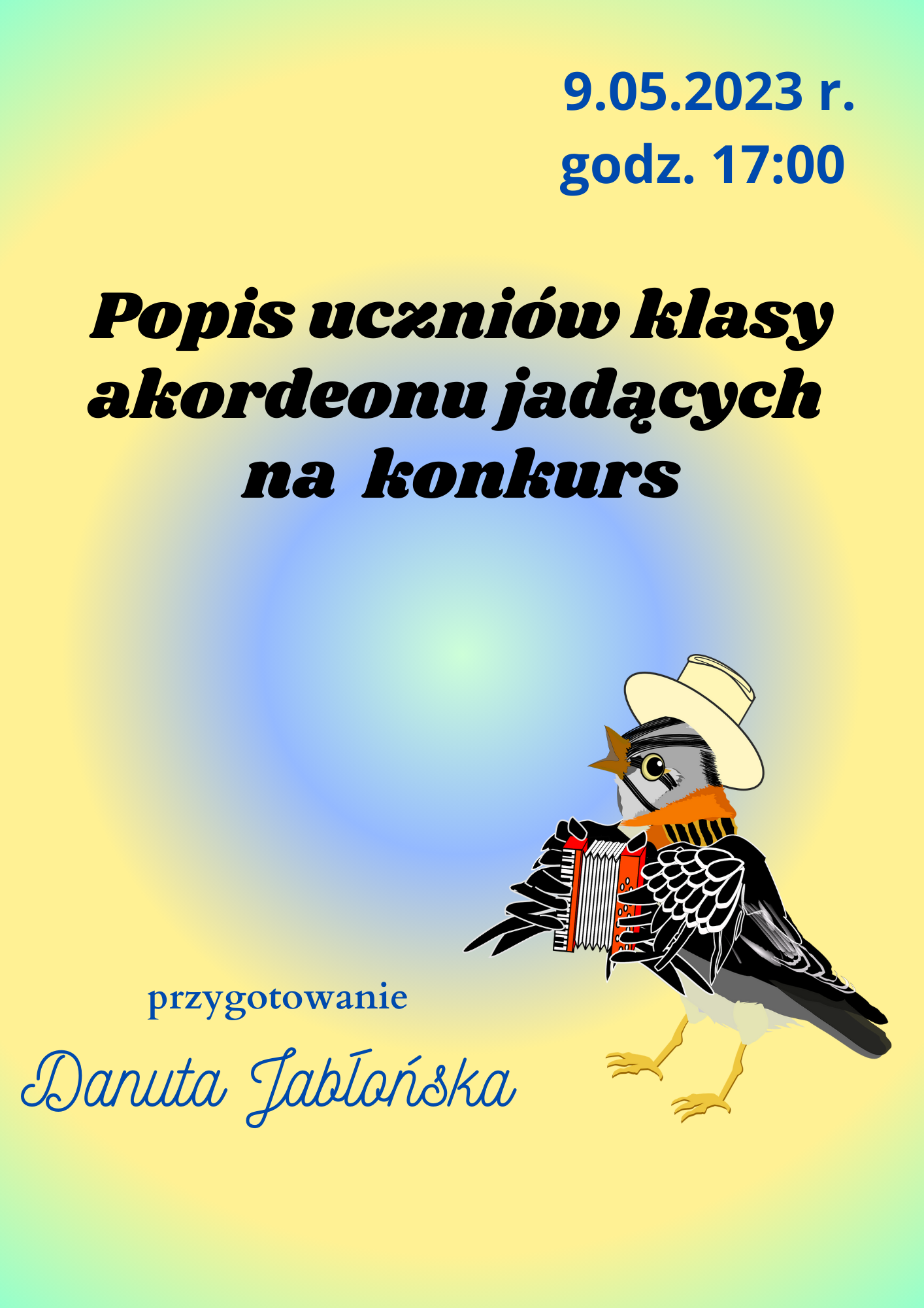 koncert uczniów klasy akordeonu jadących na konkurs