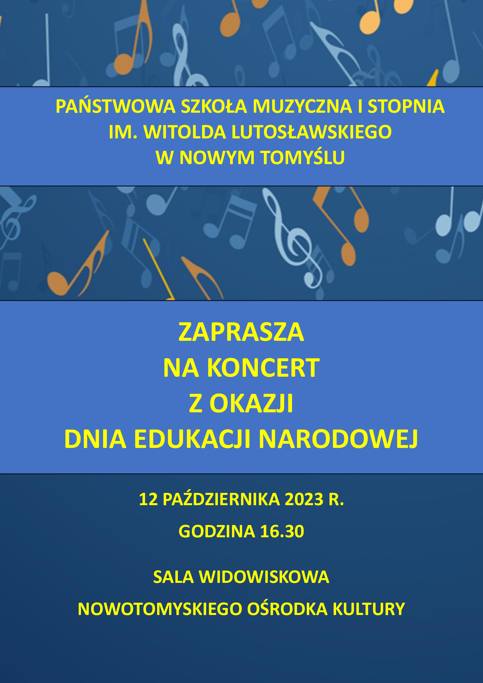 Plakat - Koncert z okazji Dnia Edukacji Narodowej