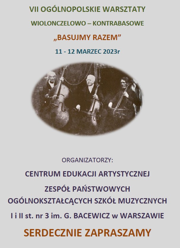 VII Warsztaty Wiolonczelowo Kontrabasowe 2023