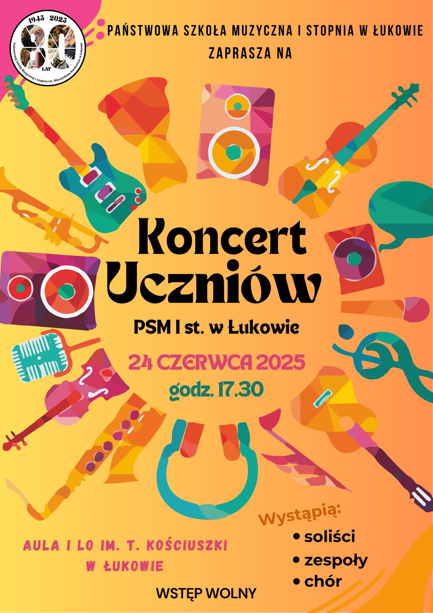 Plakat koncert końcoworoczny