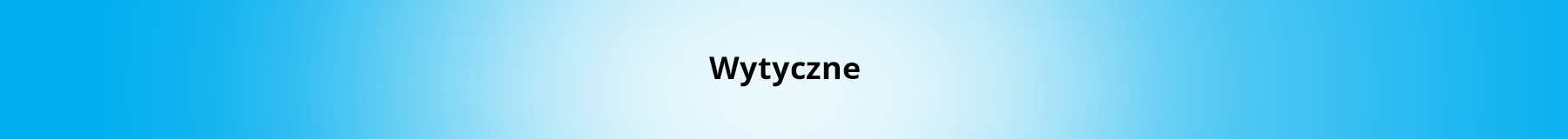 Napis Wytyczne na biało-niebieskim tle