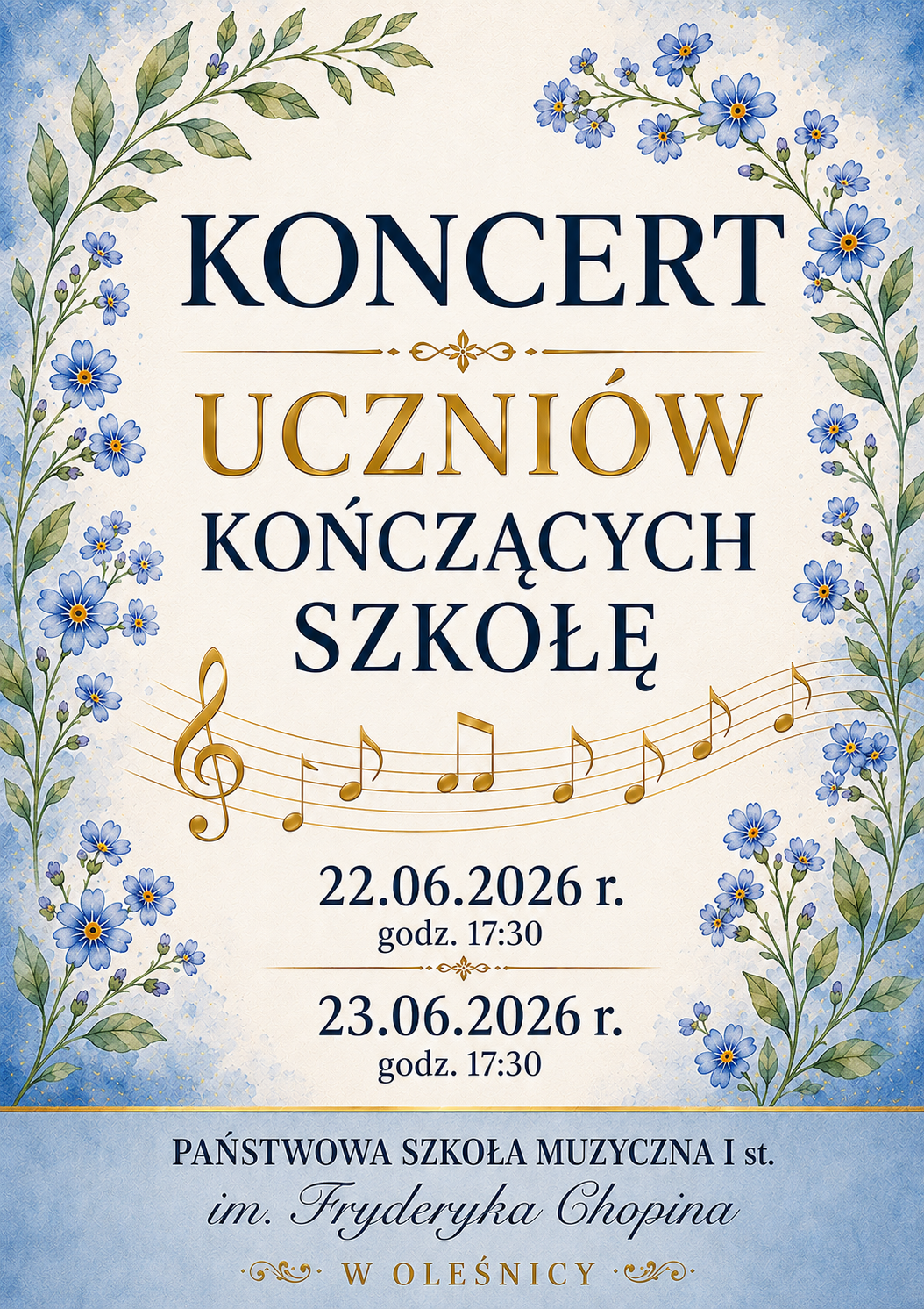 koncert uczniów kończących szkołę