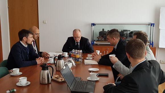 Spotkanie wiceministra infrastruktury M. Chodkiewicza, kierownictwa GITD i przedstawicieli związków zawodowych.