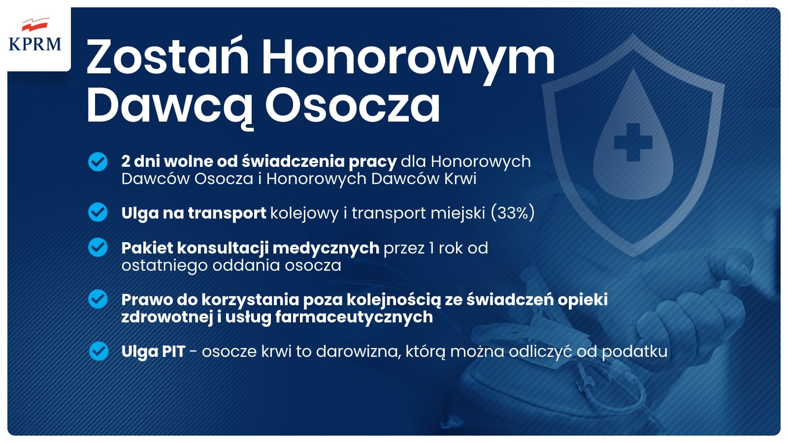 Zostań honorowym dawcą osocza