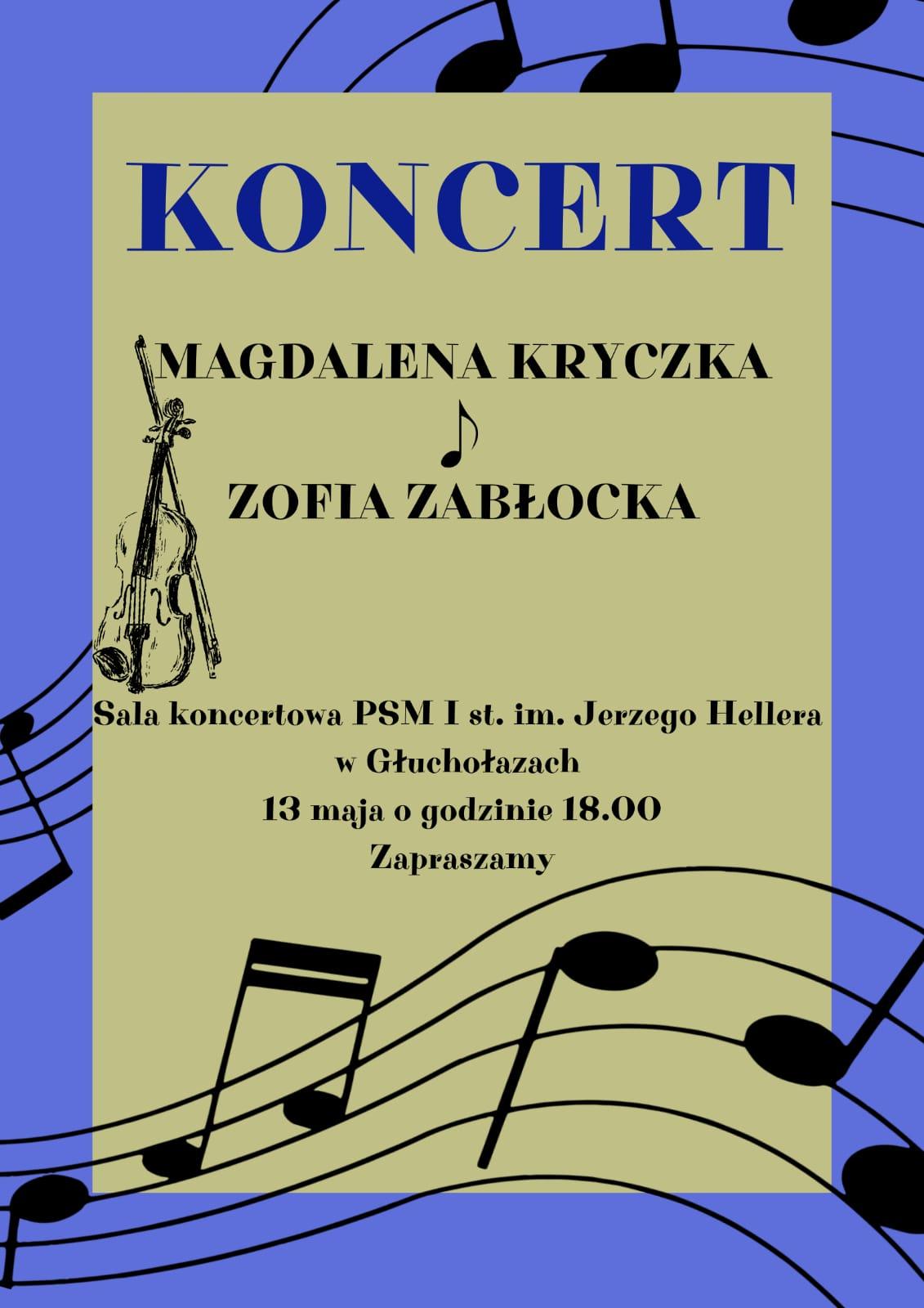 Koncert uczennic klas skrzypiec w PSM I stopnia w Głuchołazach 13.05.2024