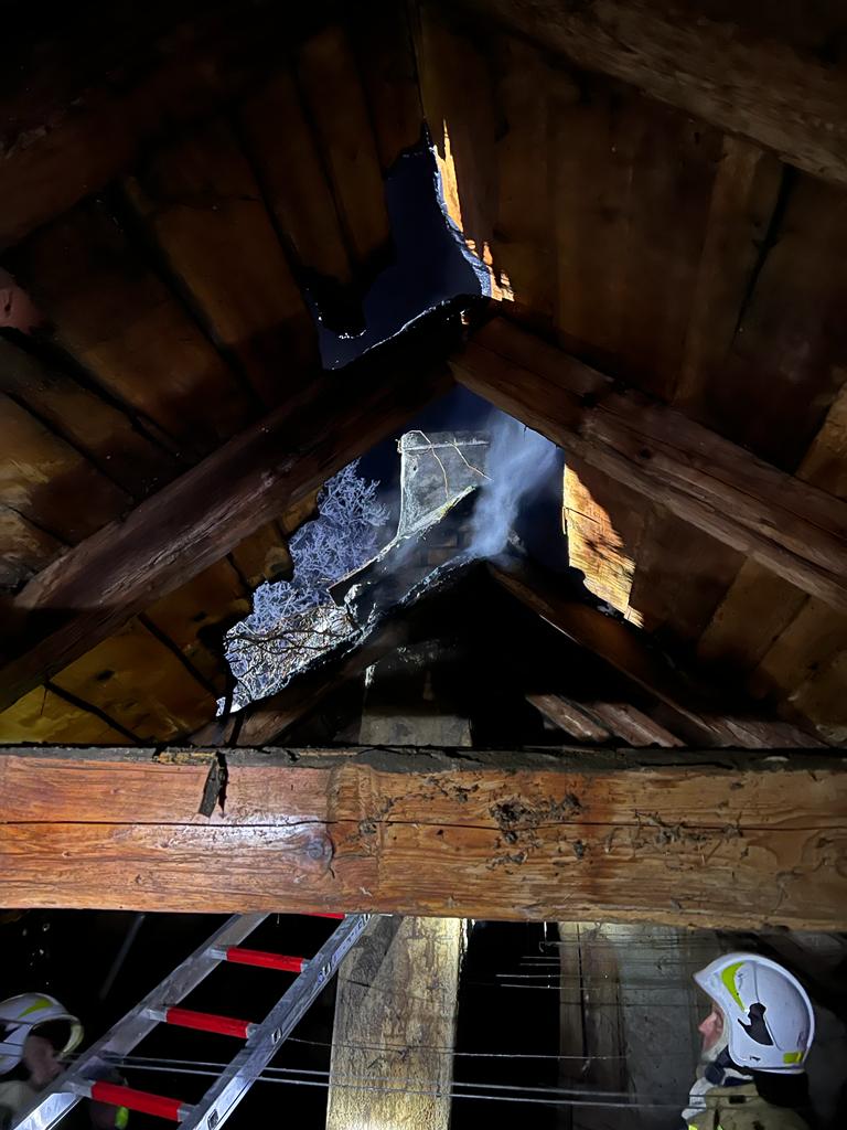 Pożar dachu – Glebiska gm. Pieniężno