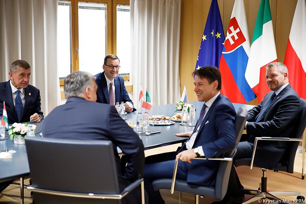 Spotkanie premierów Grupy Wyszehradzkiej z premierem Włoch.